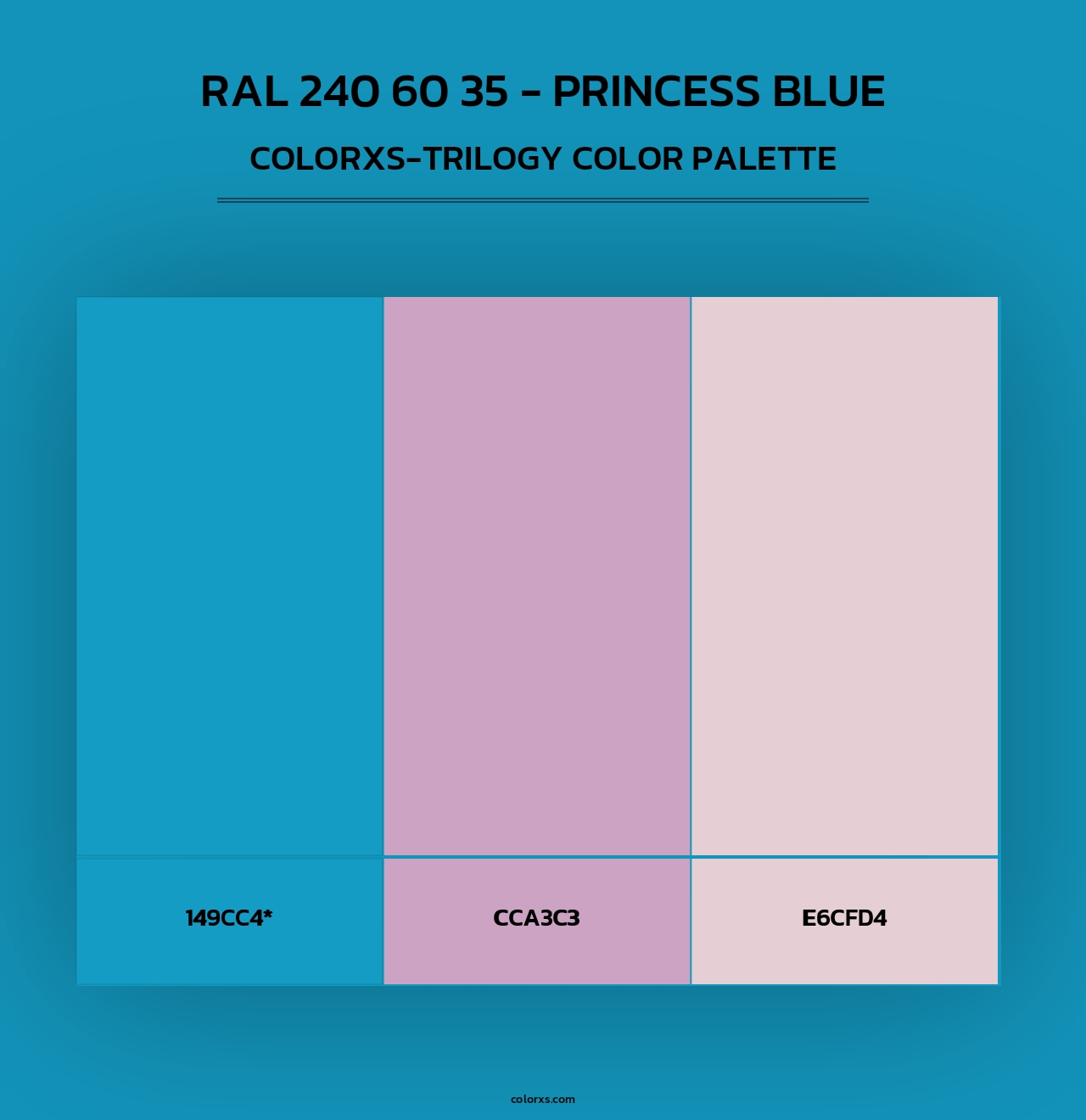 RAL 240 60 35 - Princess Blue - Colorxs Trilogy Palette