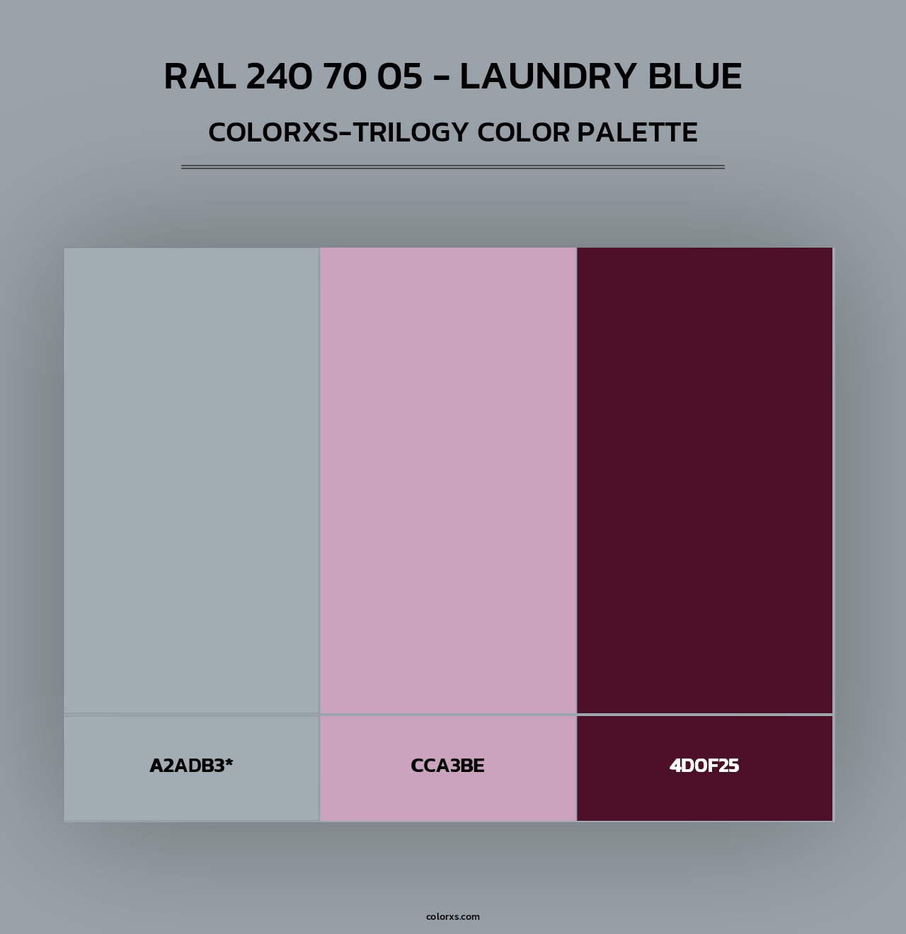 RAL 240 70 05 - Laundry Blue - Colorxs Trilogy Palette