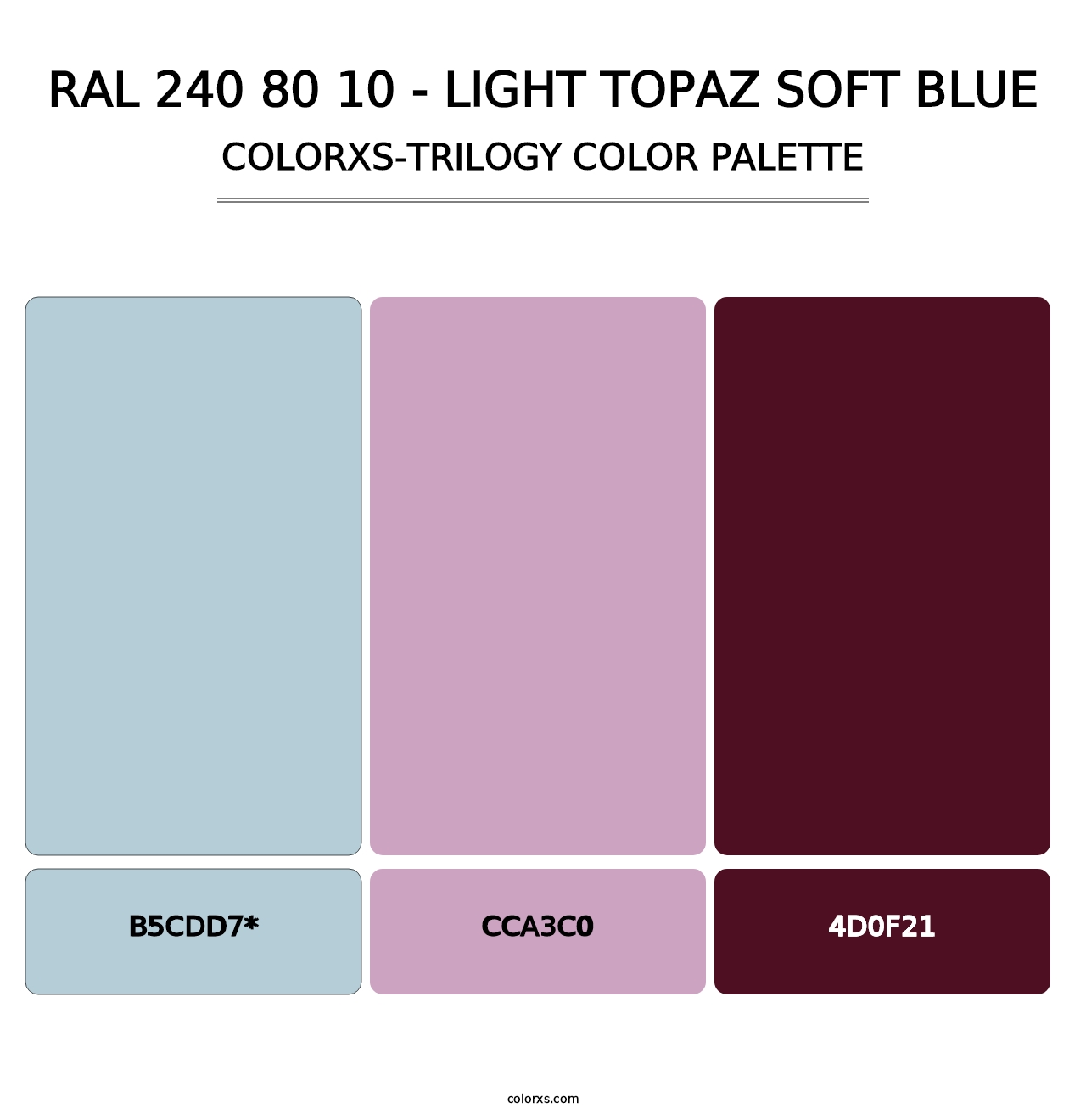 RAL 240 80 10 - Light Topaz Soft Blue - Colorxs Trilogy Palette