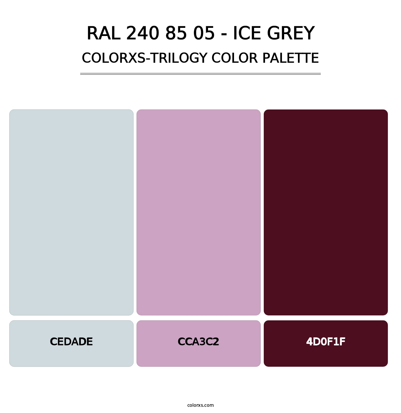 RAL 240 85 05 - Ice Grey - Colorxs Trilogy Palette