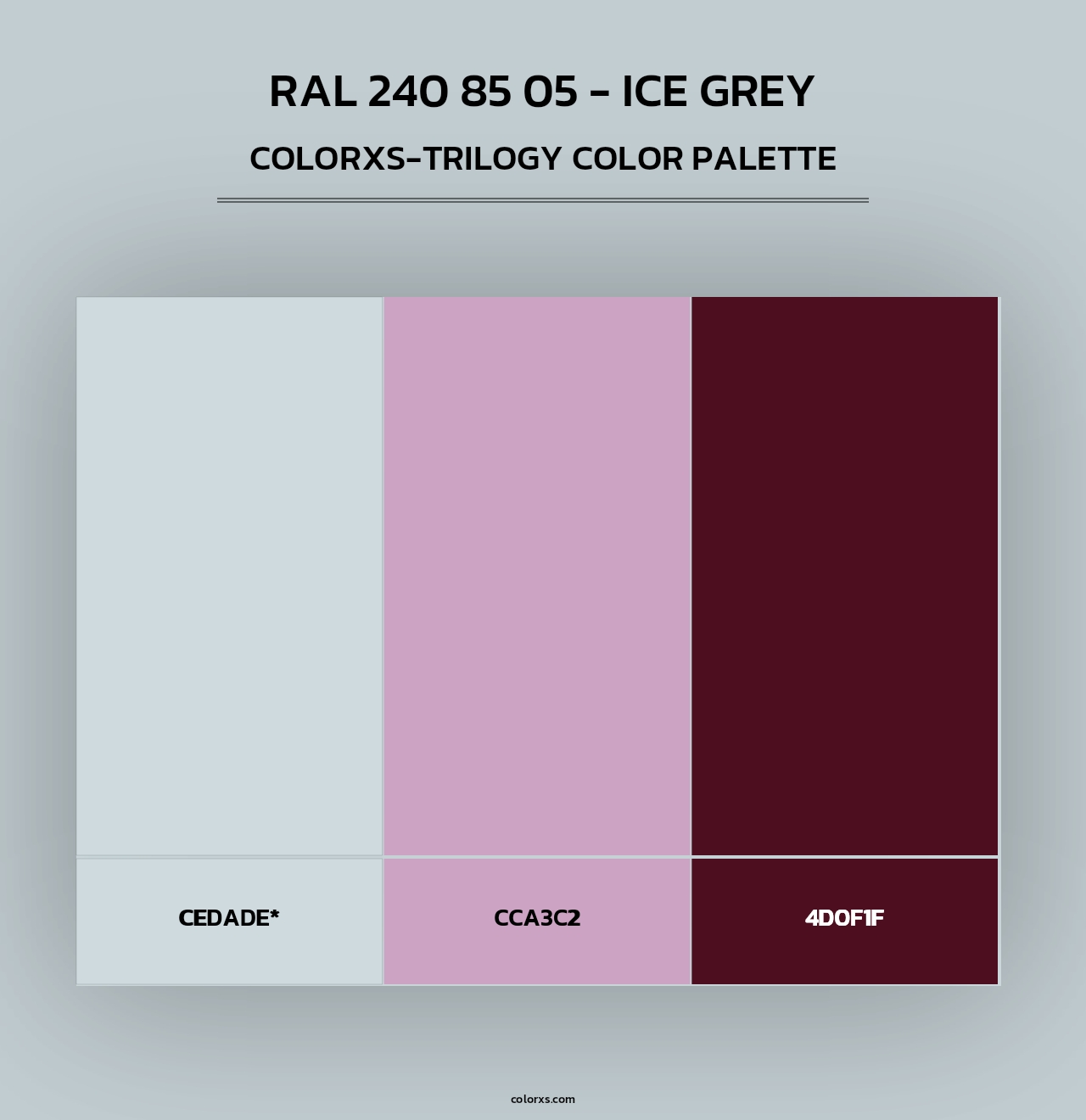 RAL 240 85 05 - Ice Grey - Colorxs Trilogy Palette
