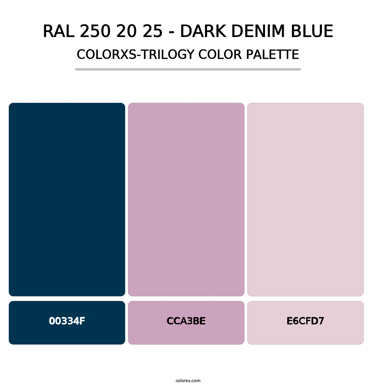 RAL 250 20 25 - Dark Denim Blue - Colorxs Trilogy Palette