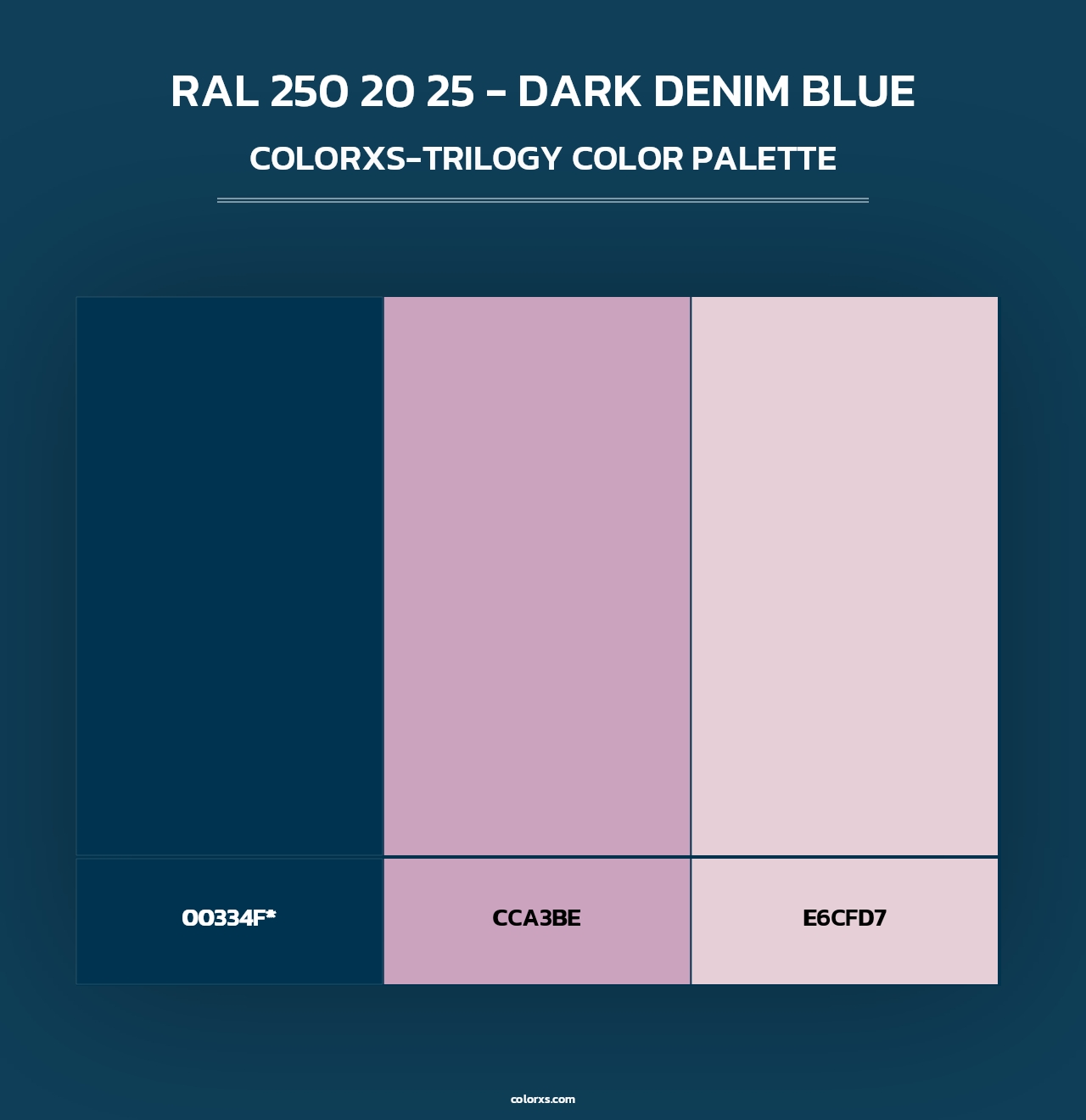 RAL 250 20 25 - Dark Denim Blue - Colorxs Trilogy Palette