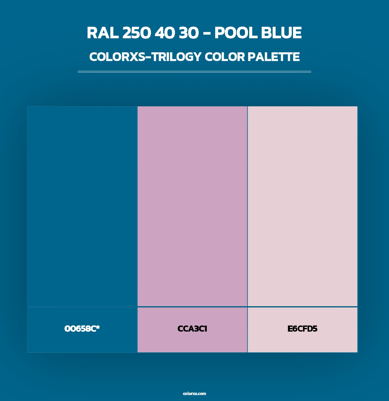 RAL 250 40 30 - Pool Blue - Colorxs Trilogy Palette