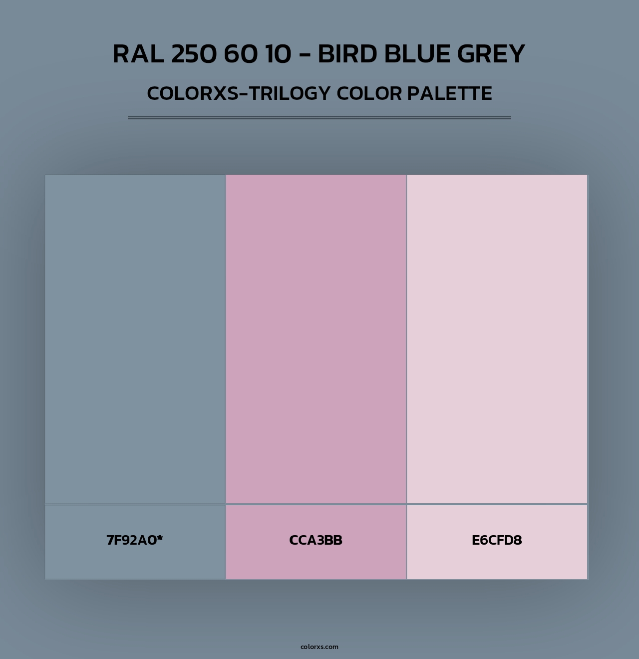RAL 250 60 10 - Bird Blue Grey - Colorxs Trilogy Palette