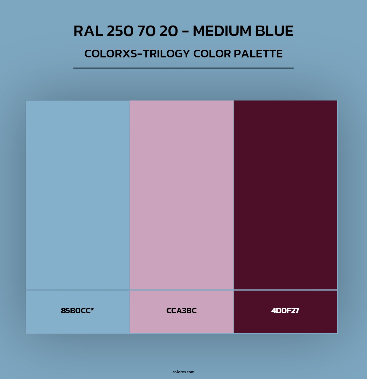 RAL 250 70 20 - Medium Blue - Colorxs Trilogy Palette