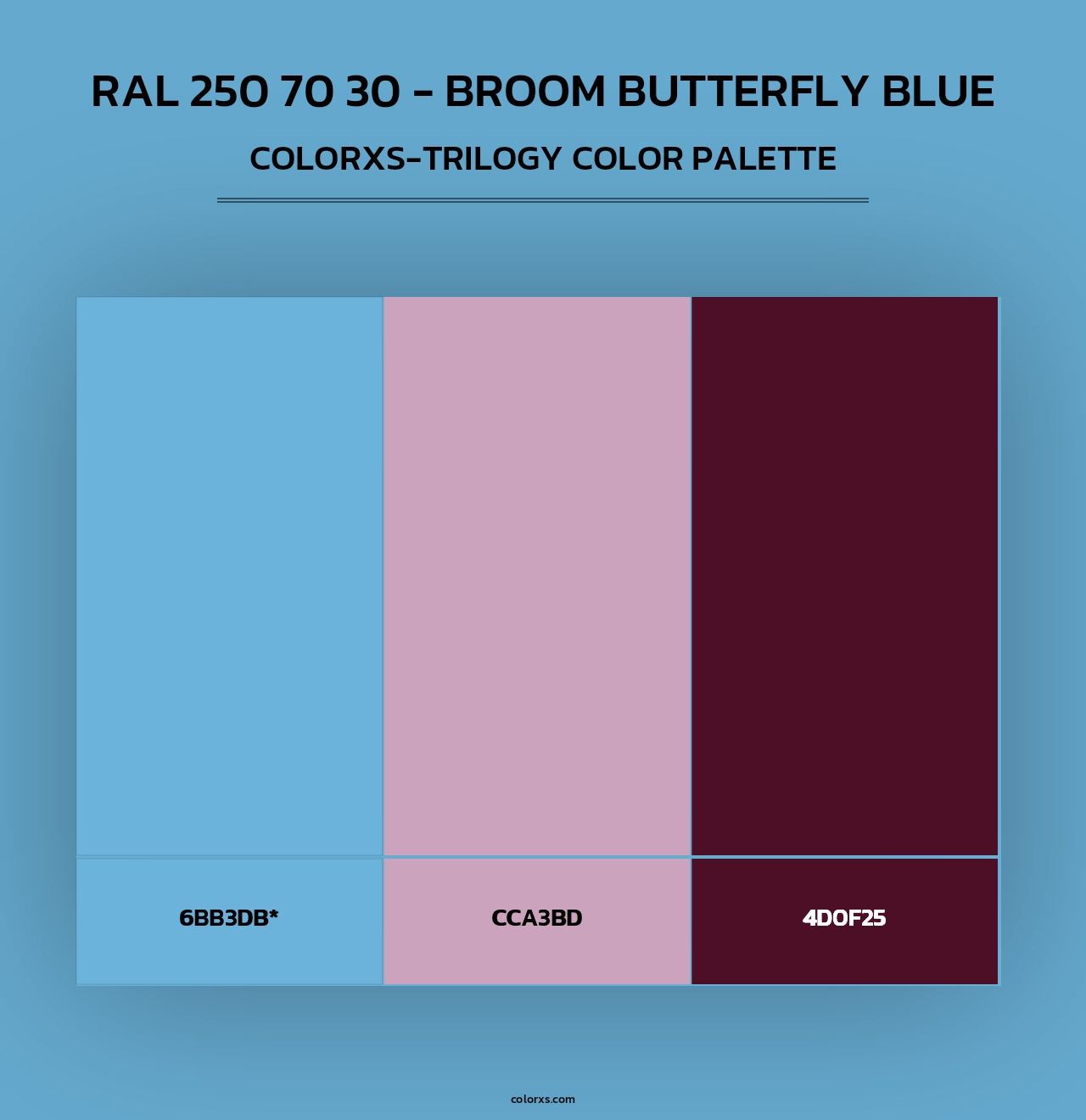 RAL 250 70 30 - Broom Butterfly Blue - Colorxs Trilogy Palette