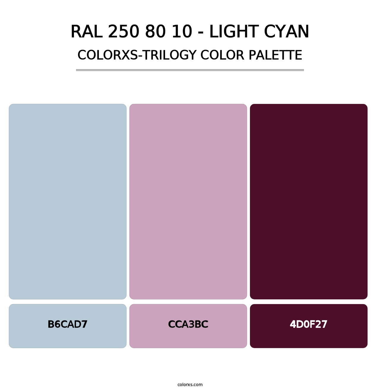 RAL 250 80 10 - Light Cyan - Colorxs Trilogy Palette