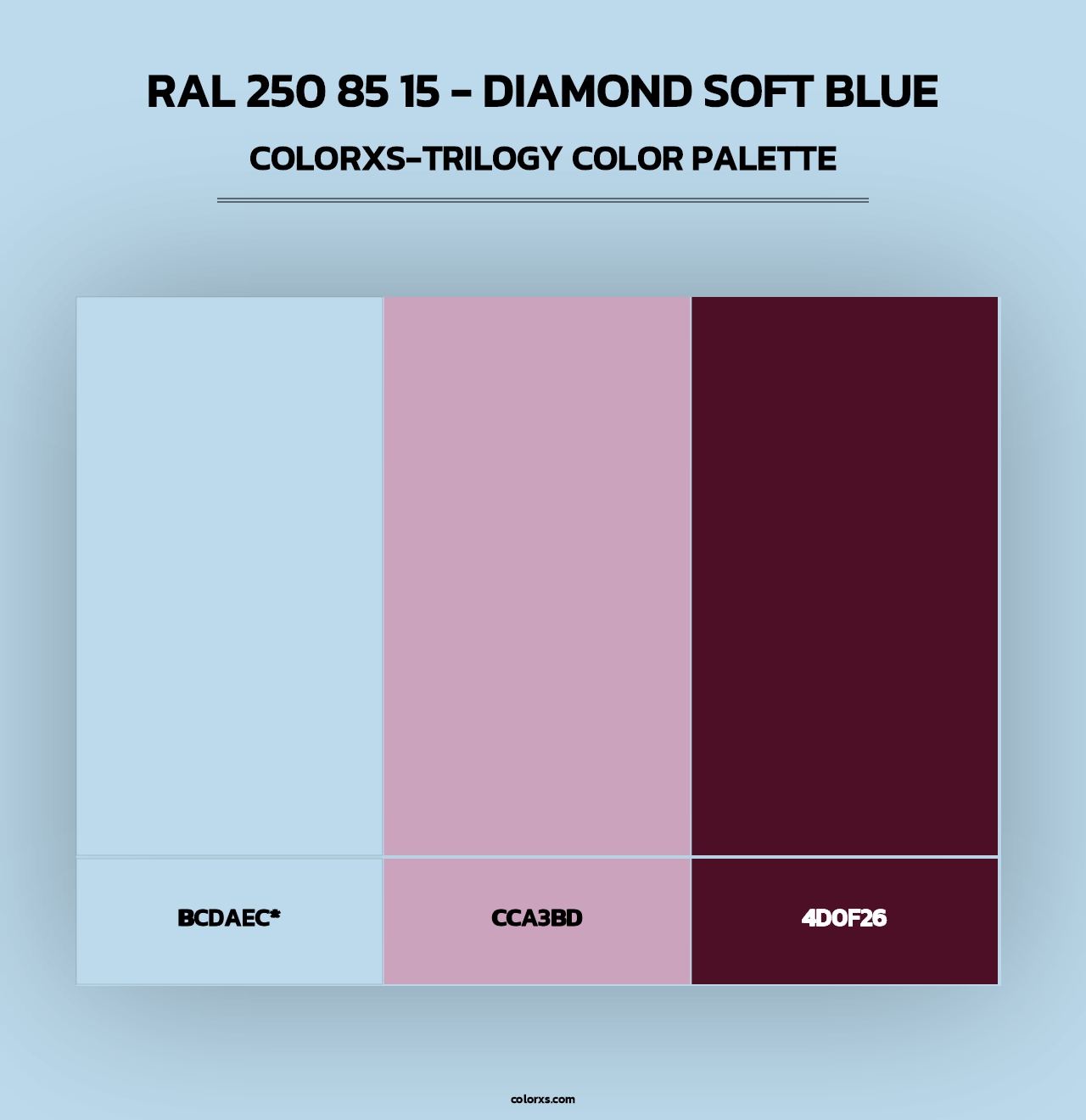 RAL 250 85 15 - Diamond Soft Blue - Colorxs Trilogy Palette