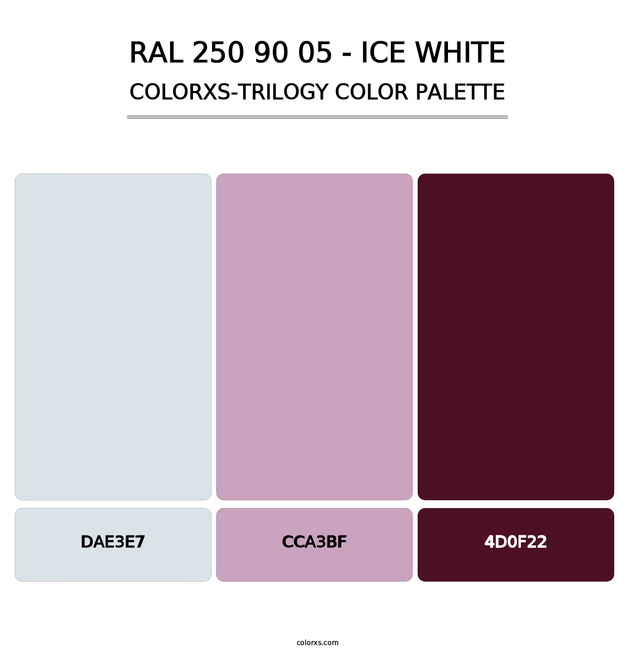 RAL 250 90 05 - Ice White - Colorxs Trilogy Palette