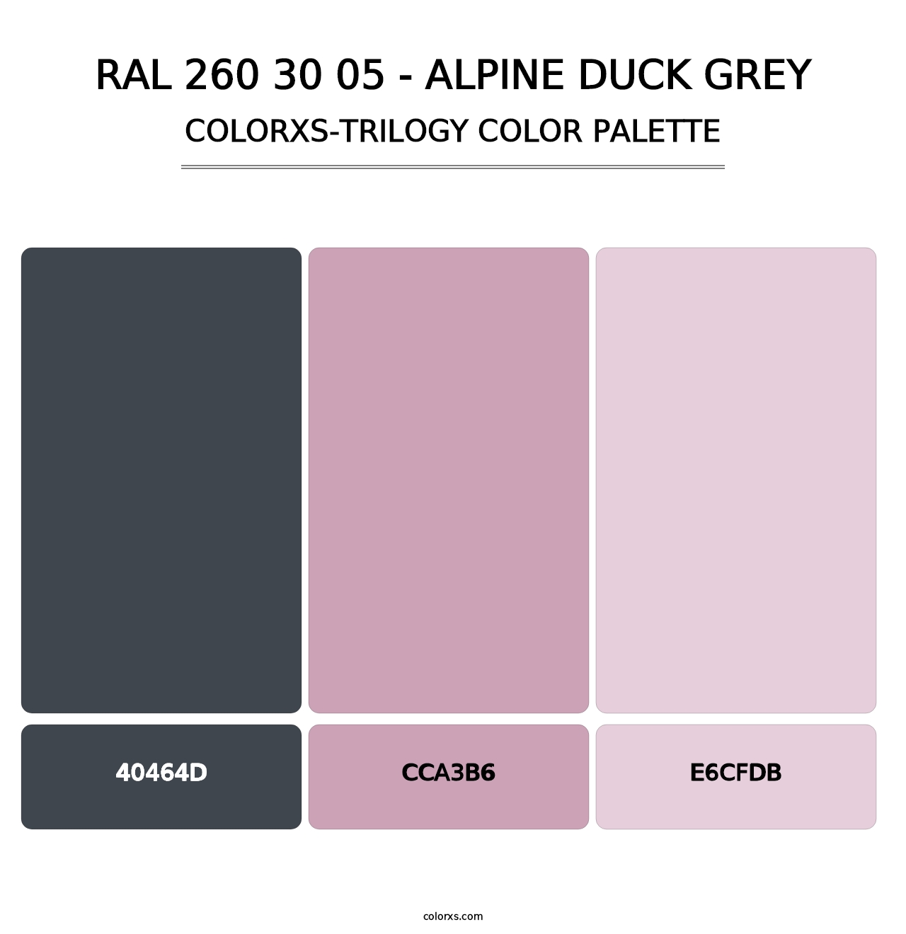 RAL 260 30 05 - Alpine Duck Grey - Colorxs Trilogy Palette