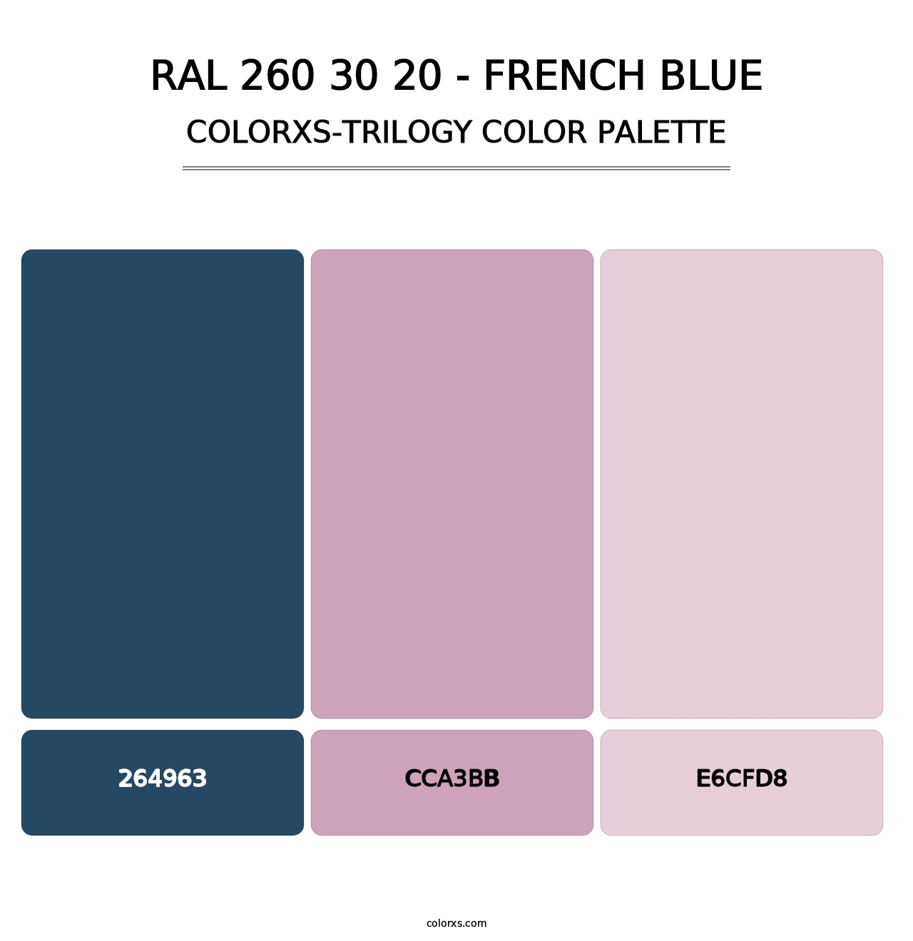 RAL 260 30 20 - French Blue - Colorxs Trilogy Palette