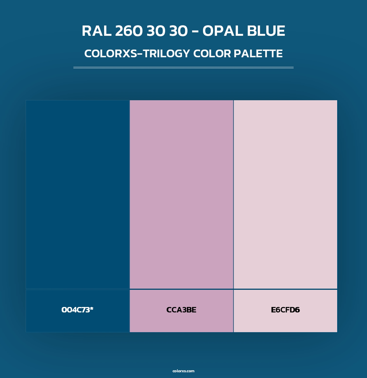 RAL 260 30 30 - Opal Blue - Colorxs Trilogy Palette