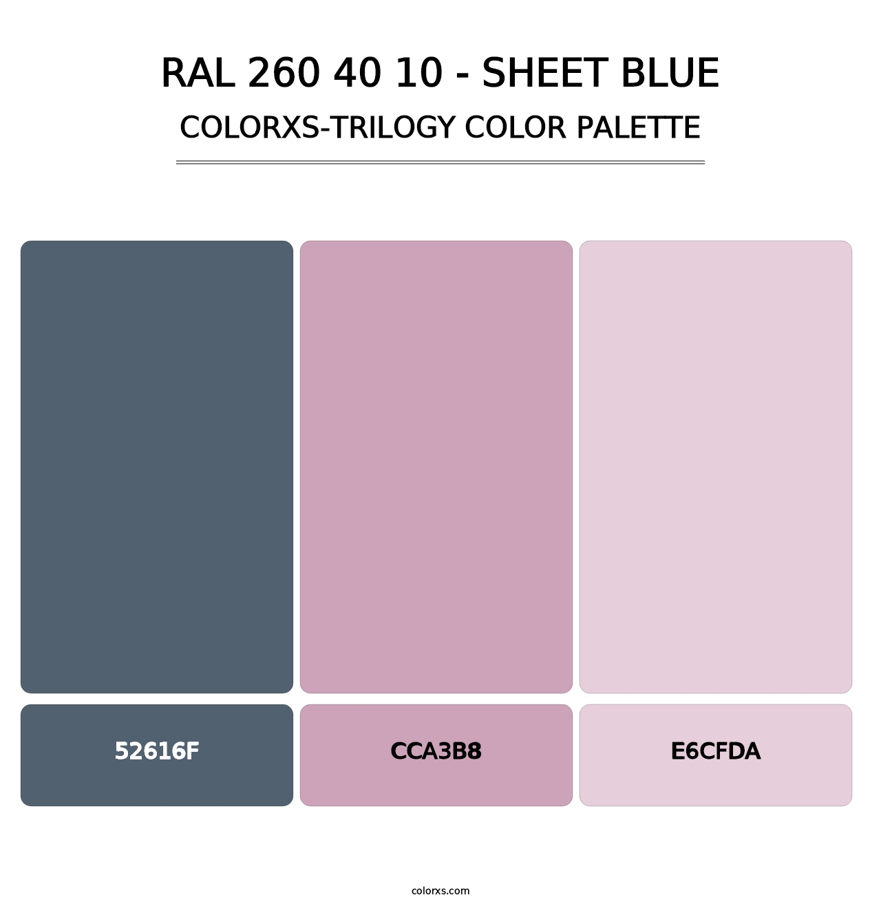 RAL 260 40 10 - Sheet Blue - Colorxs Trilogy Palette