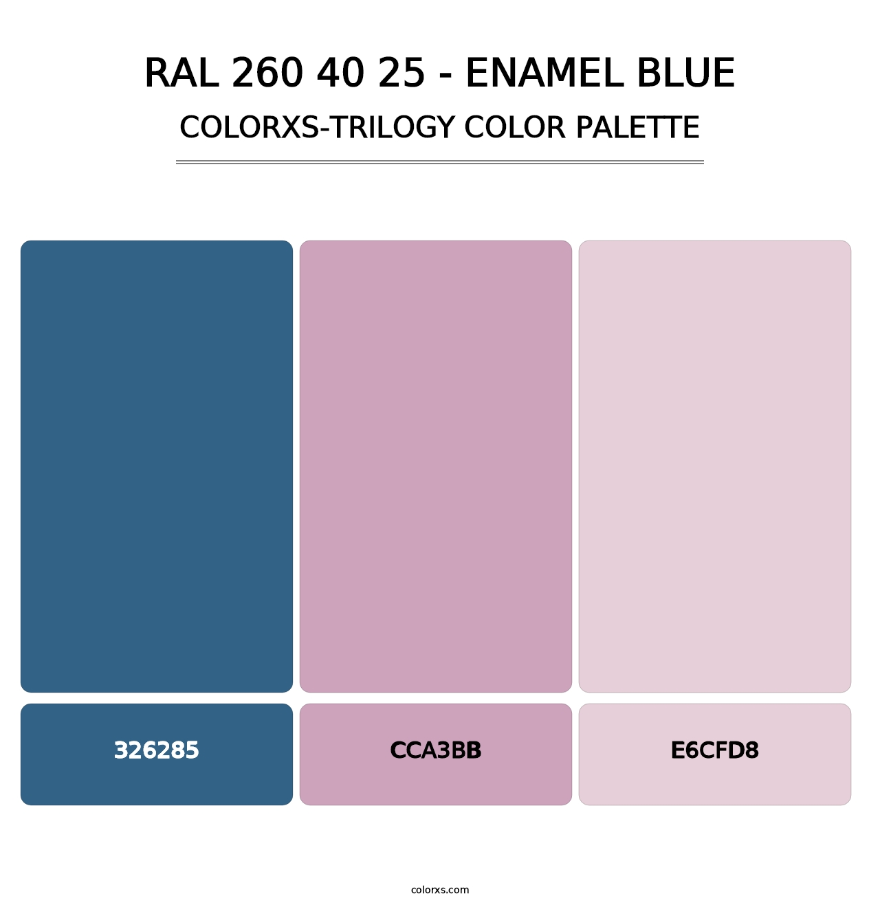 RAL 260 40 25 - Enamel Blue - Colorxs Trilogy Palette