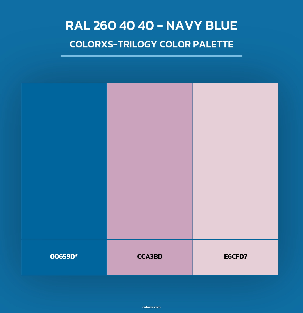 RAL 260 40 40 - Navy Blue - Colorxs Trilogy Palette