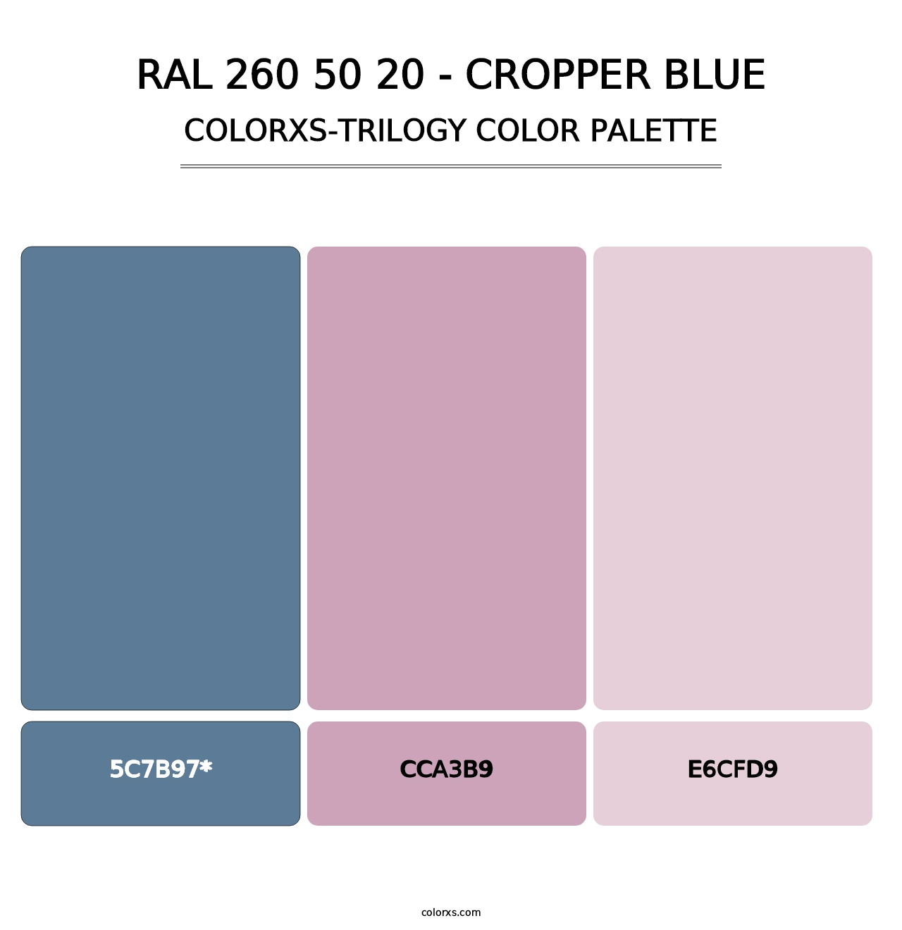 RAL 260 50 20 - Cropper Blue - Colorxs Trilogy Palette