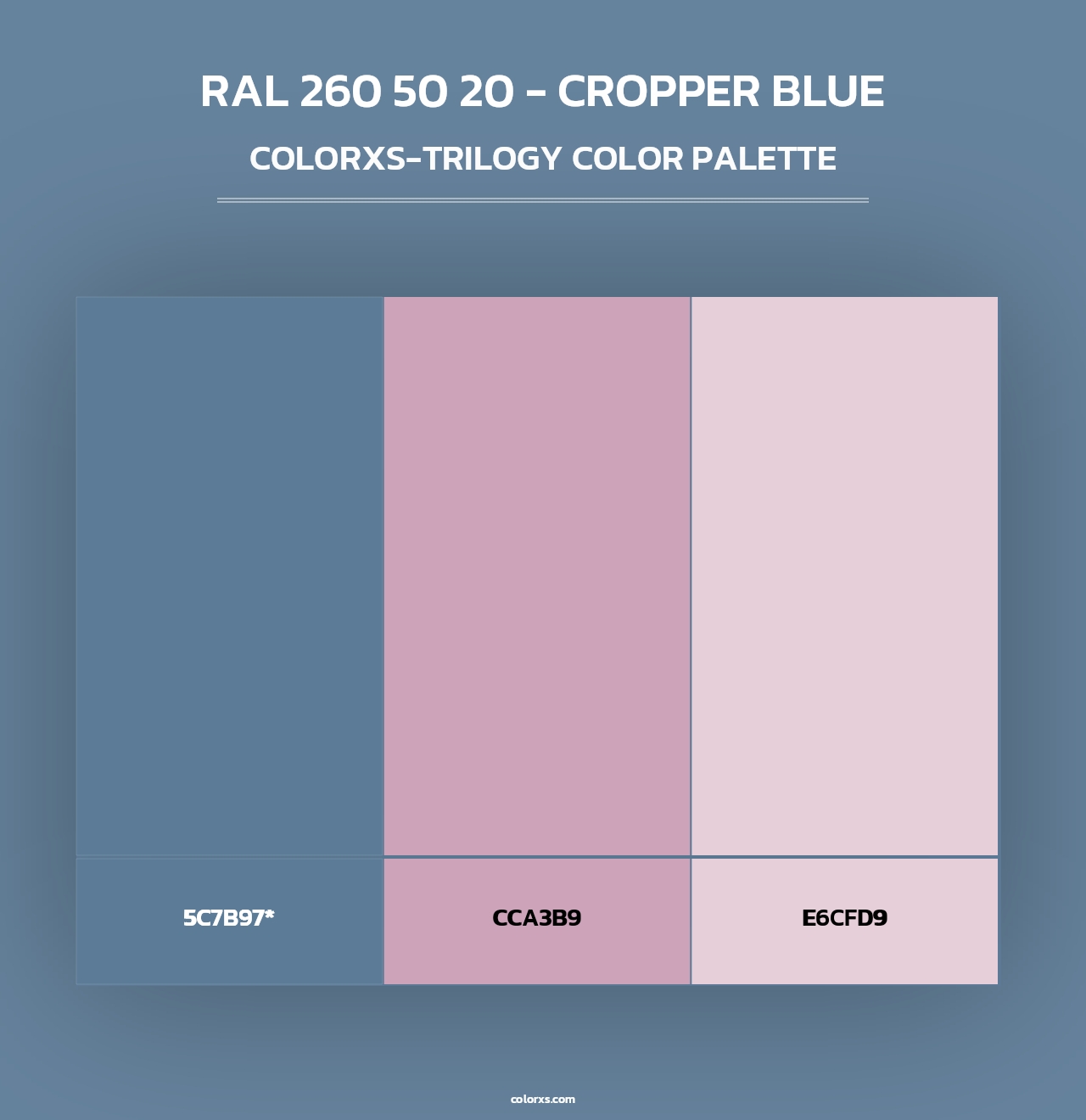 RAL 260 50 20 - Cropper Blue - Colorxs Trilogy Palette