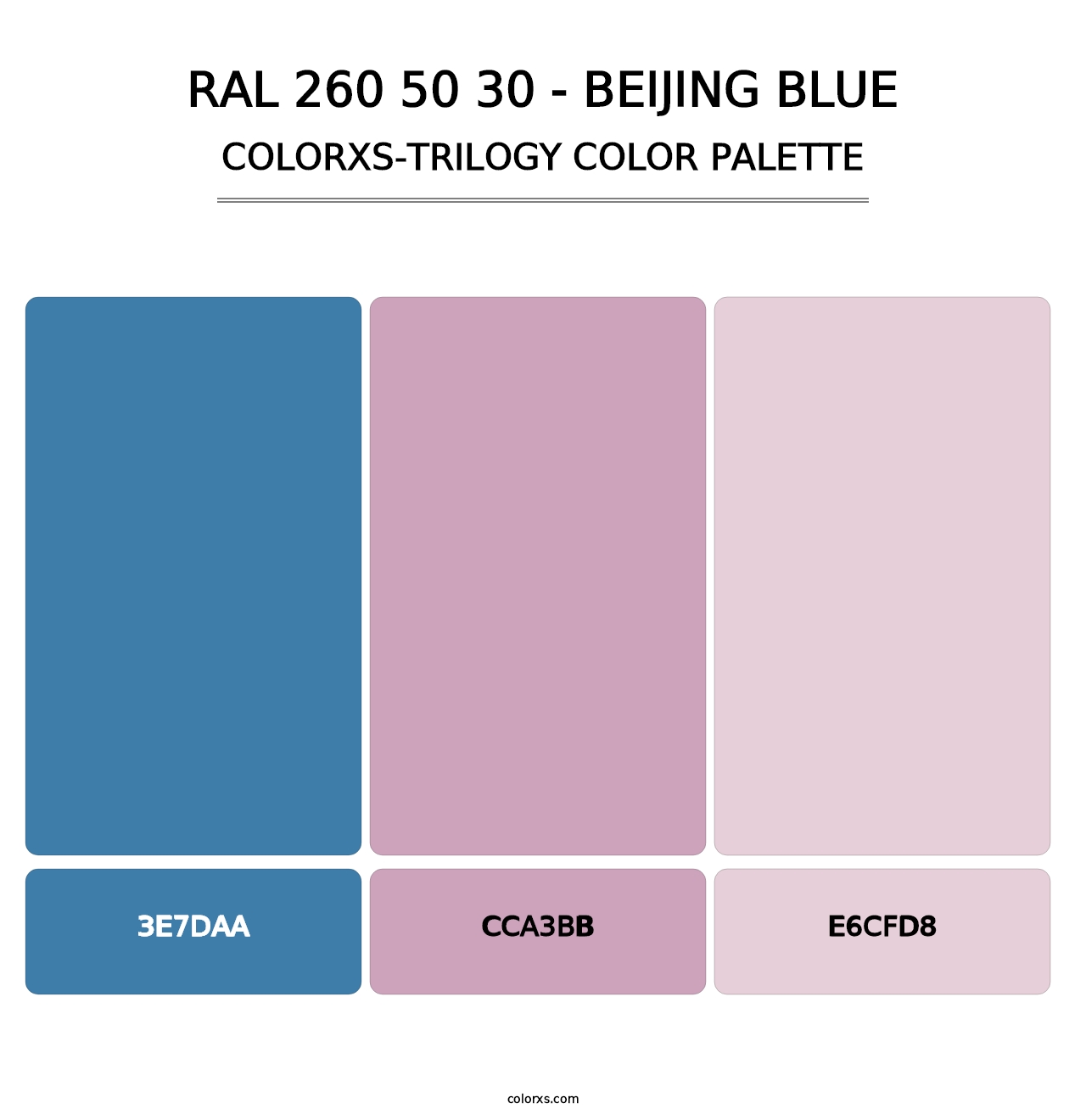 RAL 260 50 30 - Beijing Blue - Colorxs Trilogy Palette