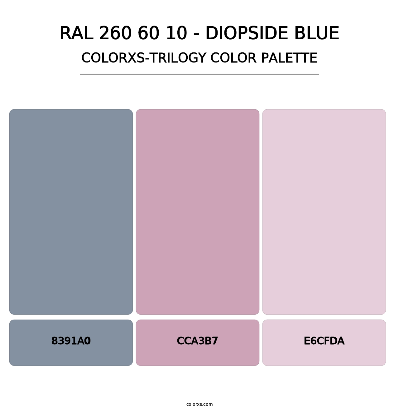 RAL 260 60 10 - Diopside Blue - Colorxs Trilogy Palette
