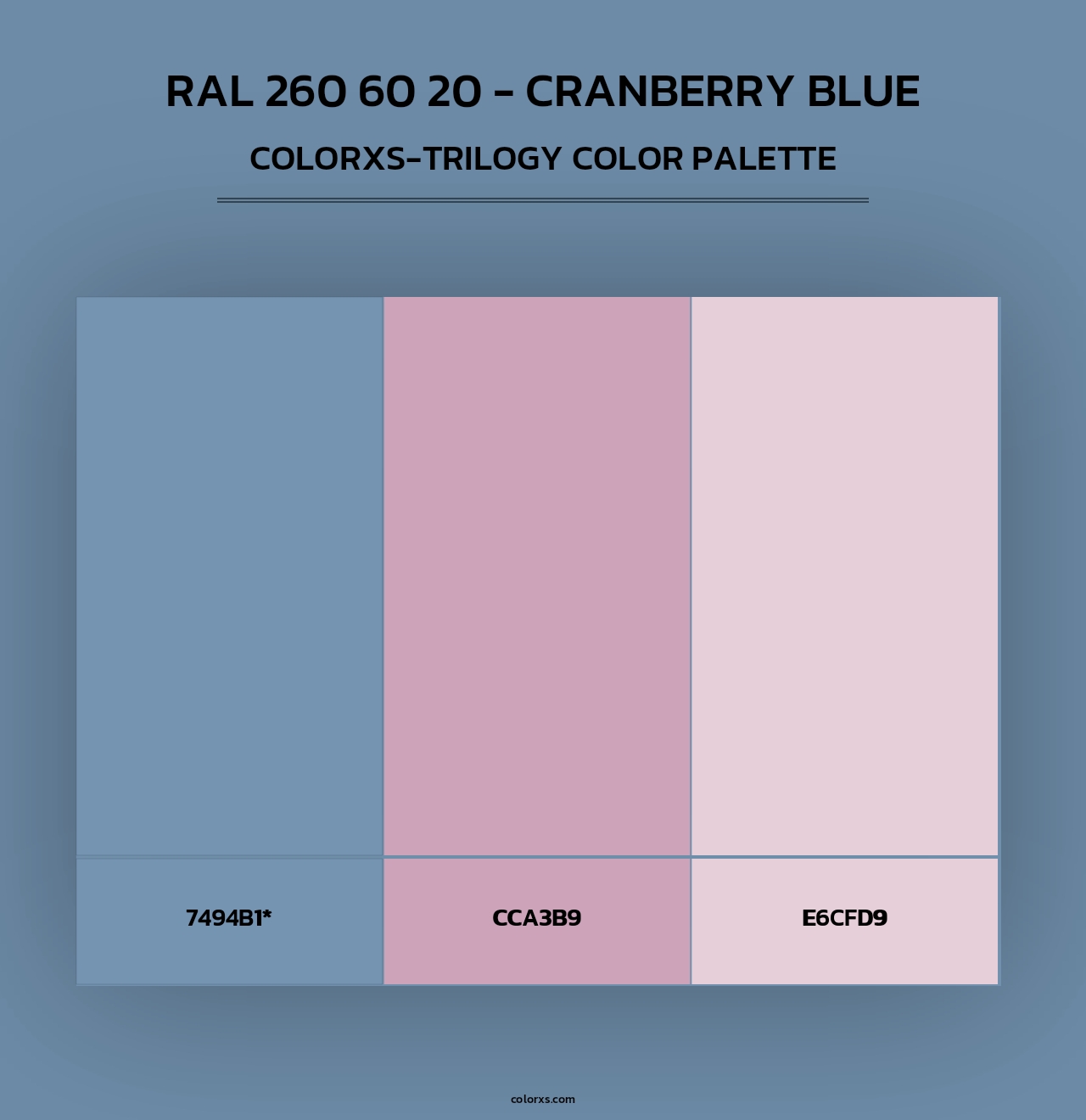 RAL 260 60 20 - Cranberry Blue - Colorxs Trilogy Palette