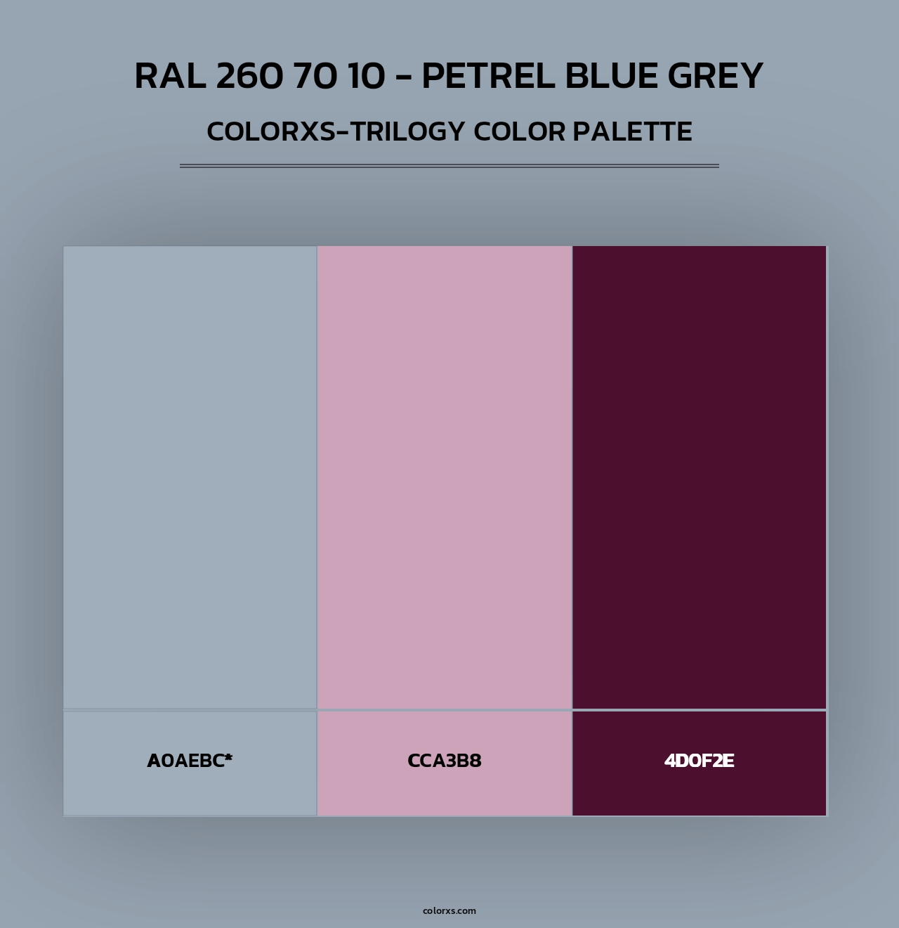 RAL 260 70 10 - Petrel Blue Grey - Colorxs Trilogy Palette