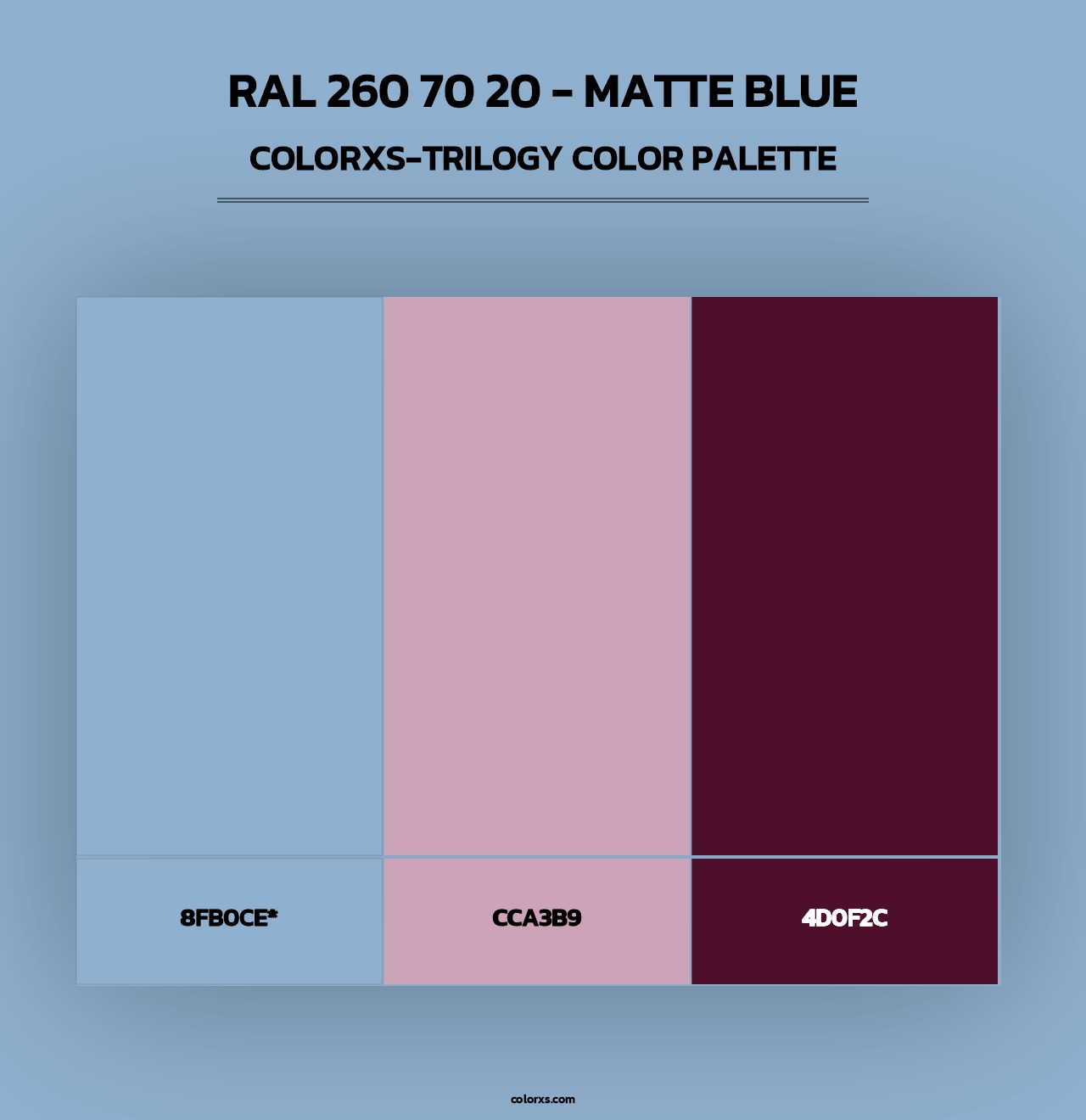 RAL 260 70 20 - Matte Blue - Colorxs Trilogy Palette
