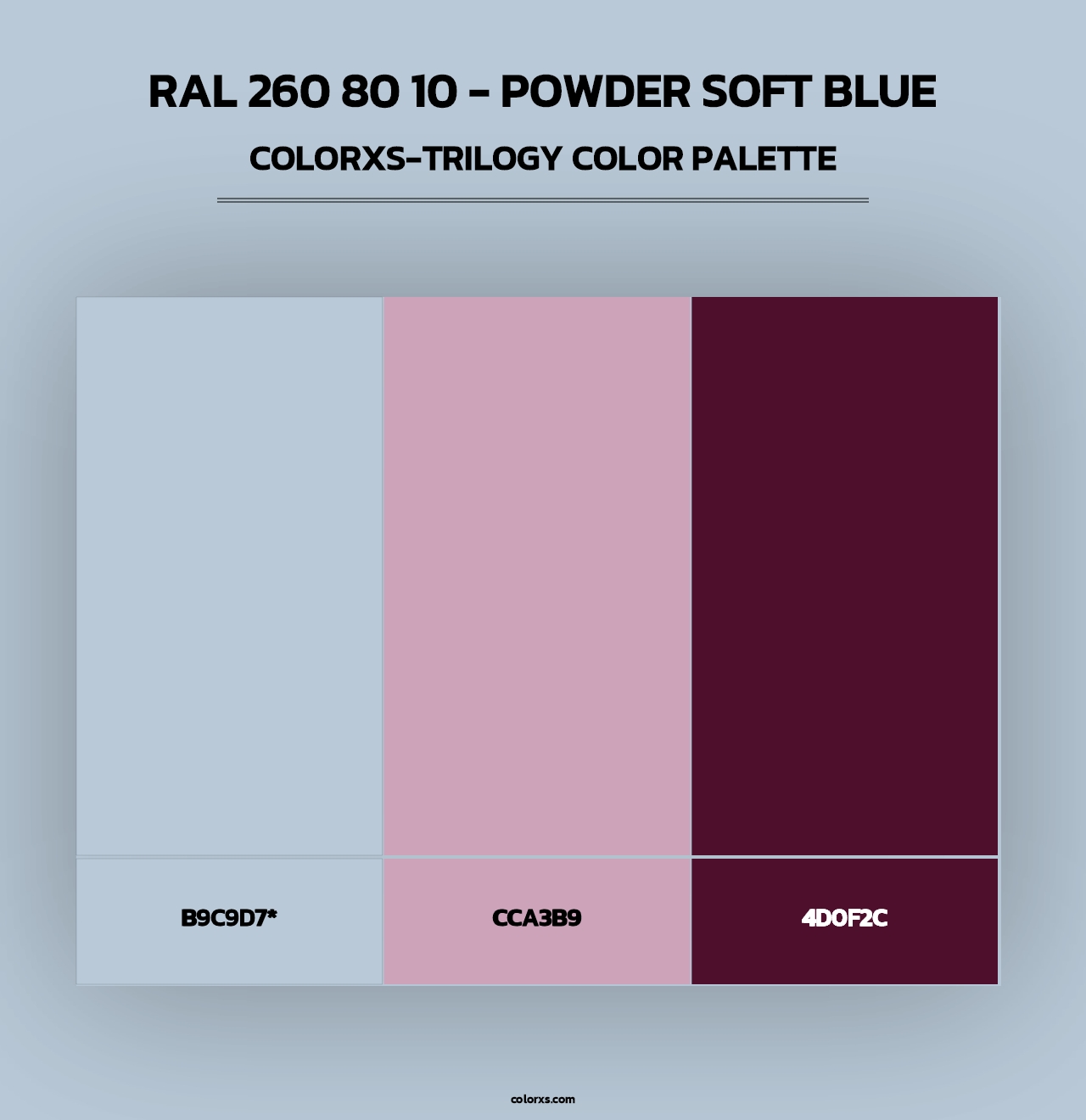 RAL 260 80 10 - Powder Soft Blue - Colorxs Trilogy Palette
