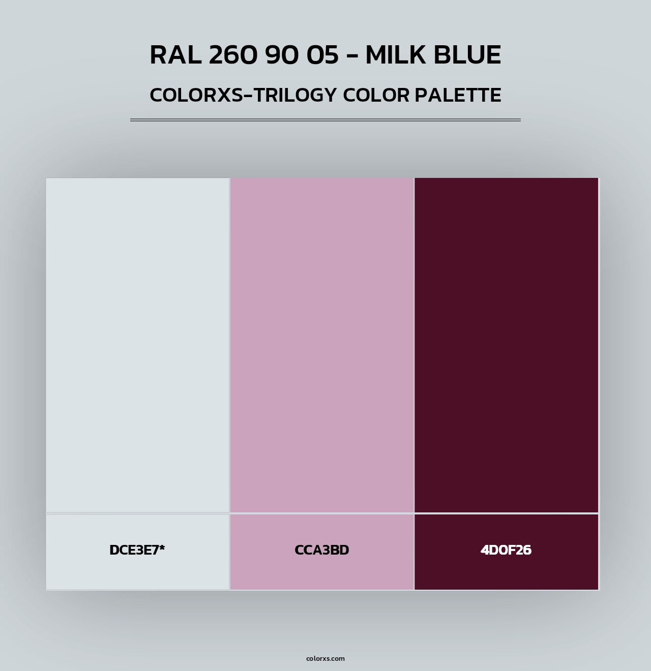 RAL 260 90 05 - Milk Blue - Colorxs Trilogy Palette