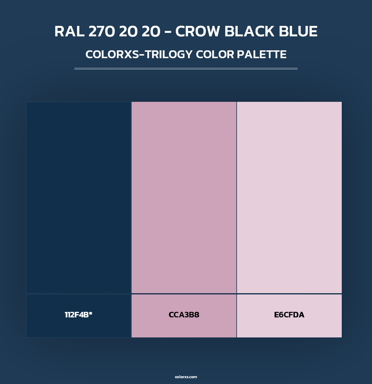 RAL 270 20 20 - Crow Black Blue - Colorxs Trilogy Palette