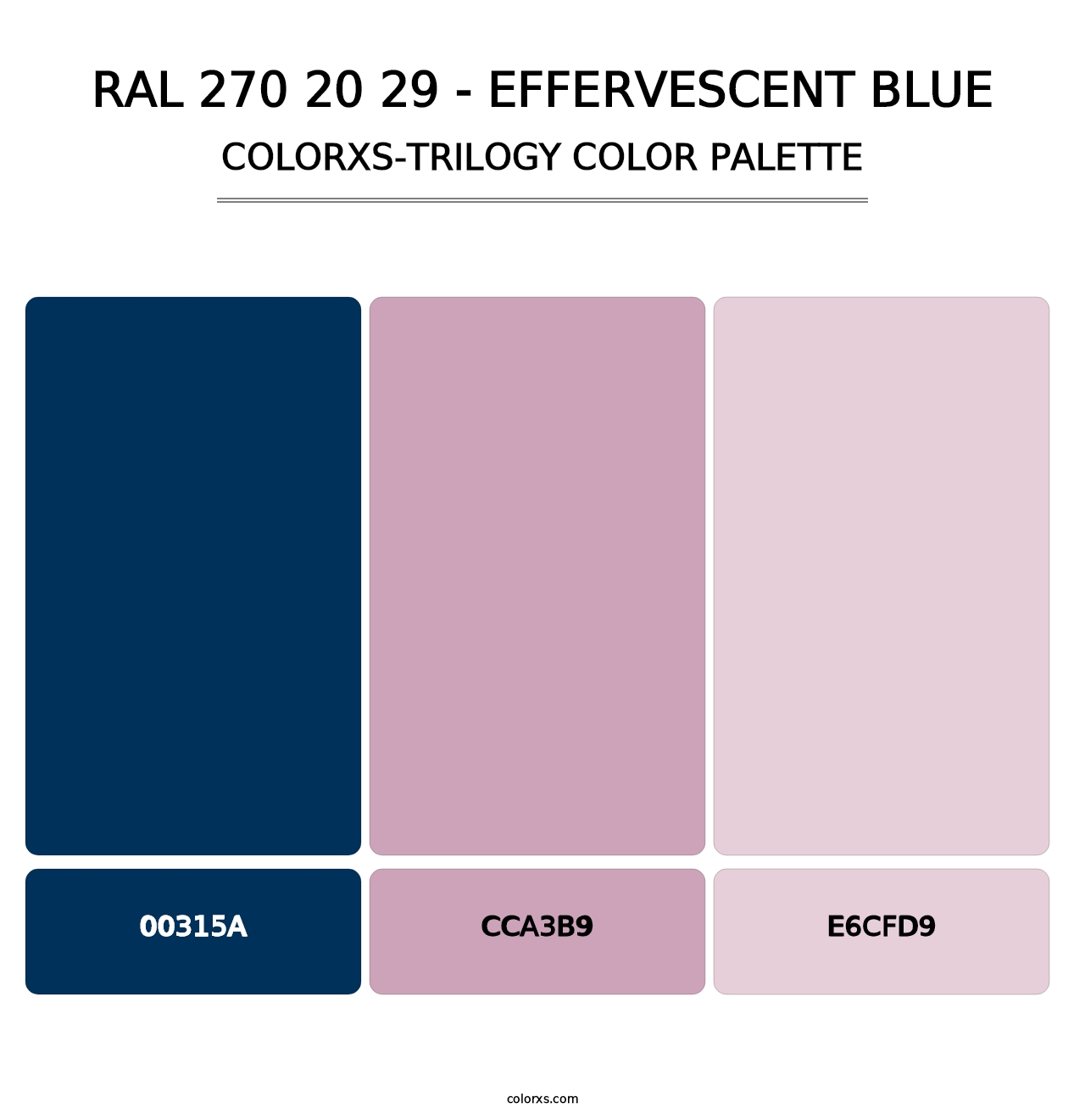 RAL 270 20 29 - Effervescent Blue - Colorxs Trilogy Palette