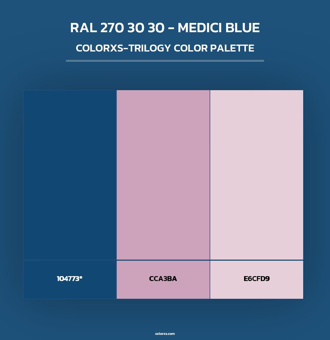 RAL 270 30 30 - Medici Blue - Colorxs Trilogy Palette