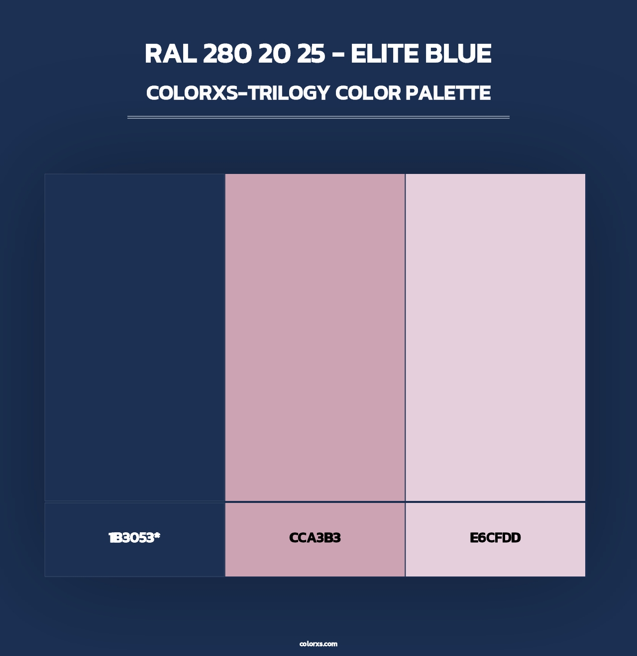 RAL 280 20 25 - Elite Blue - Colorxs Trilogy Palette