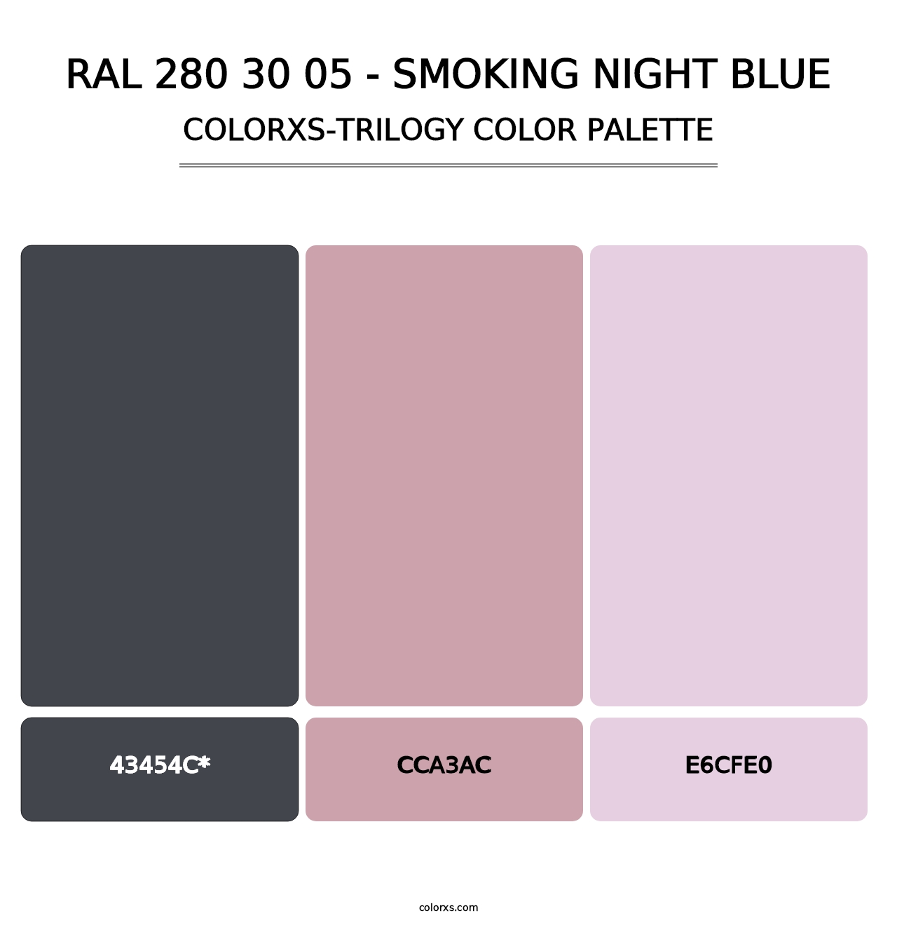 RAL 280 30 05 - Smoking Night Blue - Colorxs Trilogy Palette