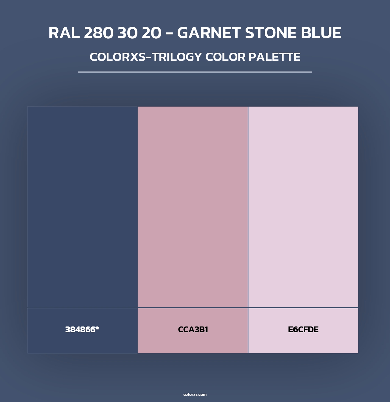 RAL 280 30 20 - Garnet Stone Blue - Colorxs Trilogy Palette