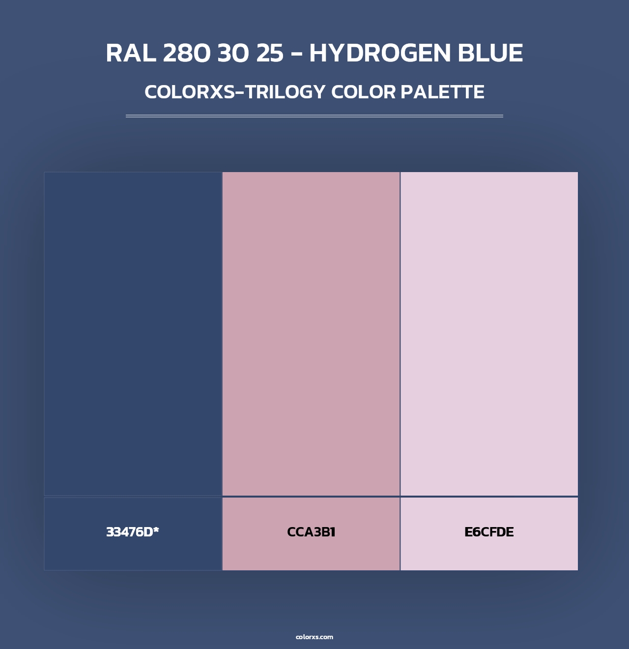 RAL 280 30 25 - Hydrogen Blue - Colorxs Trilogy Palette