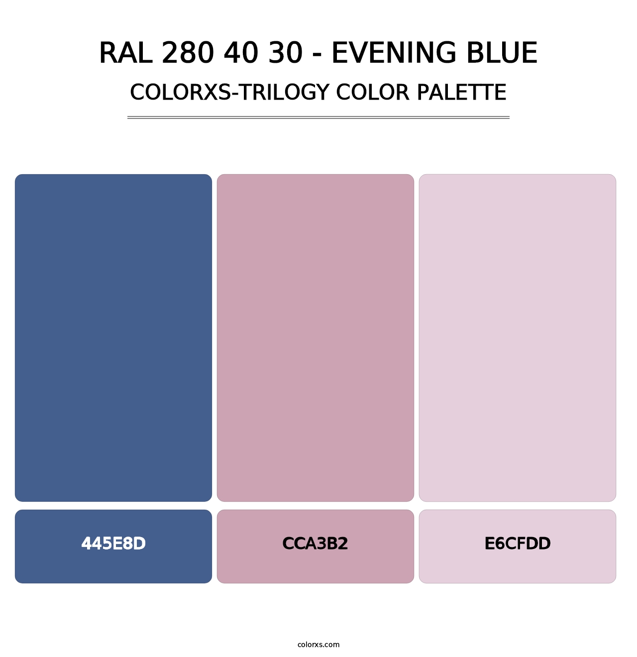 RAL 280 40 30 - Evening Blue - Colorxs Trilogy Palette