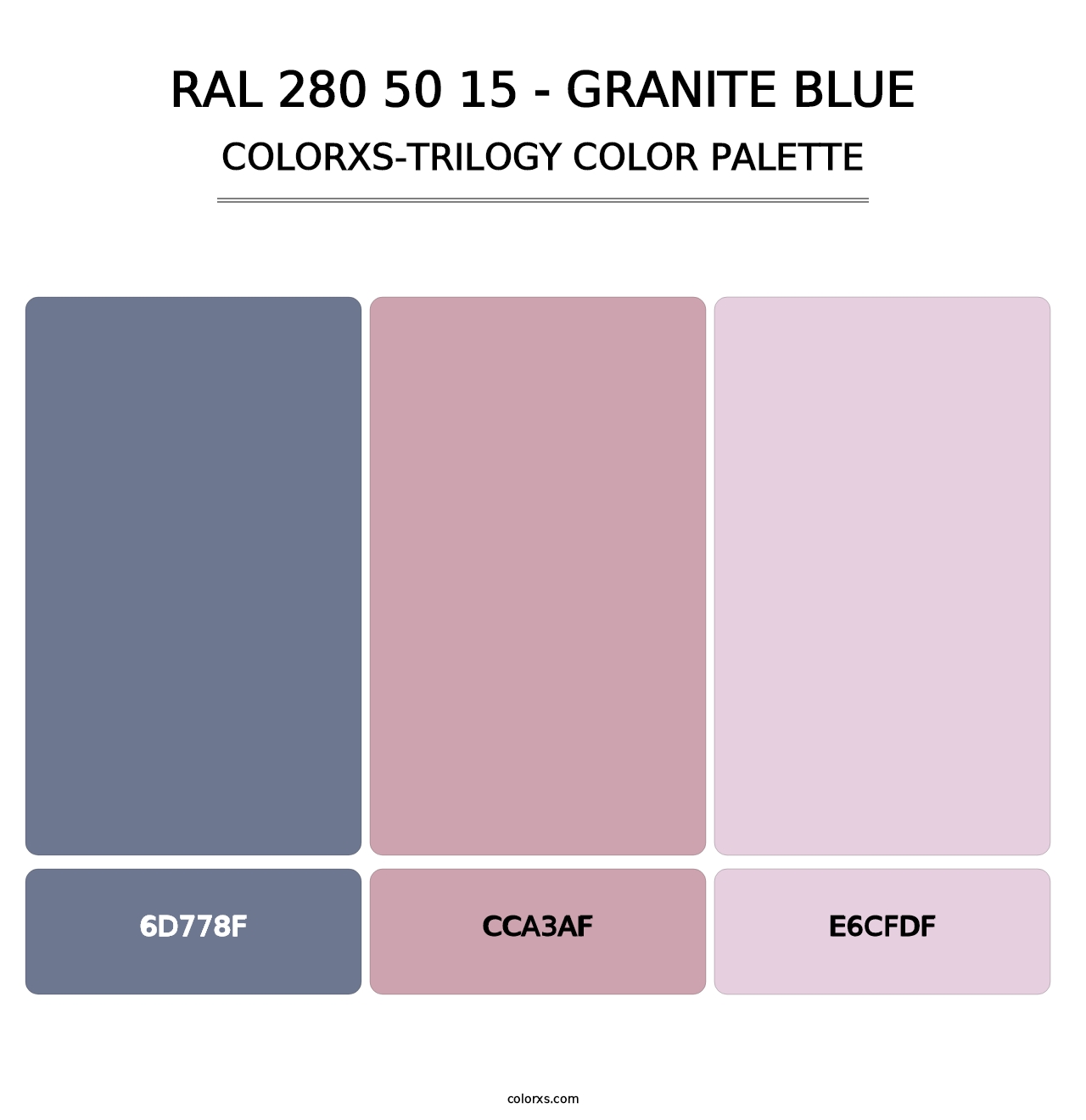 RAL 280 50 15 - Granite Blue - Colorxs Trilogy Palette