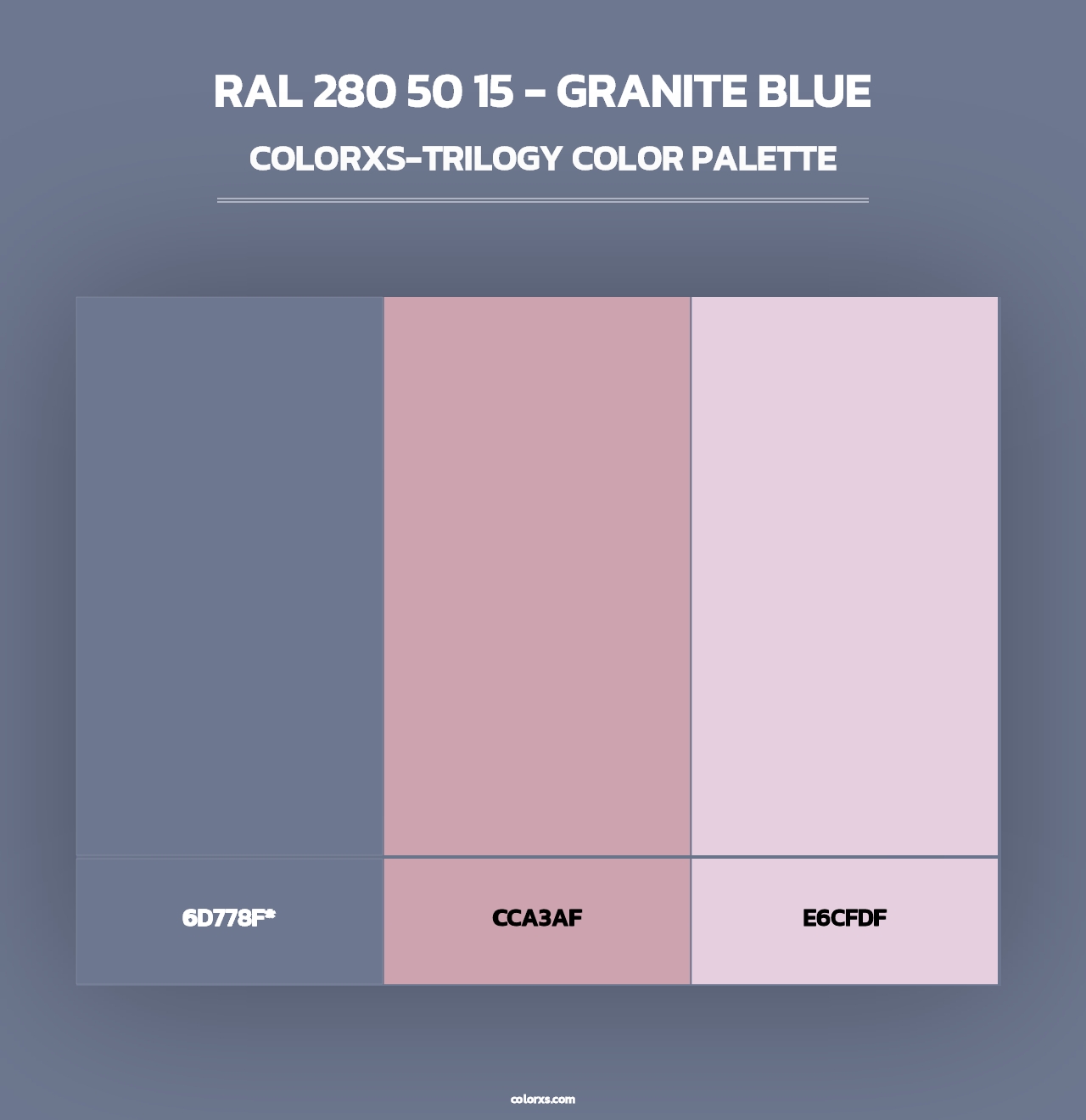 RAL 280 50 15 - Granite Blue - Colorxs Trilogy Palette