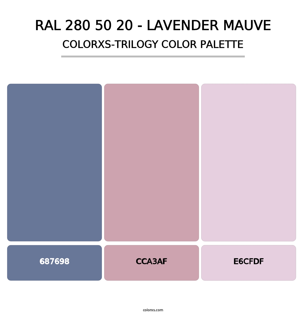 RAL 280 50 20 - Lavender Mauve - Colorxs Trilogy Palette