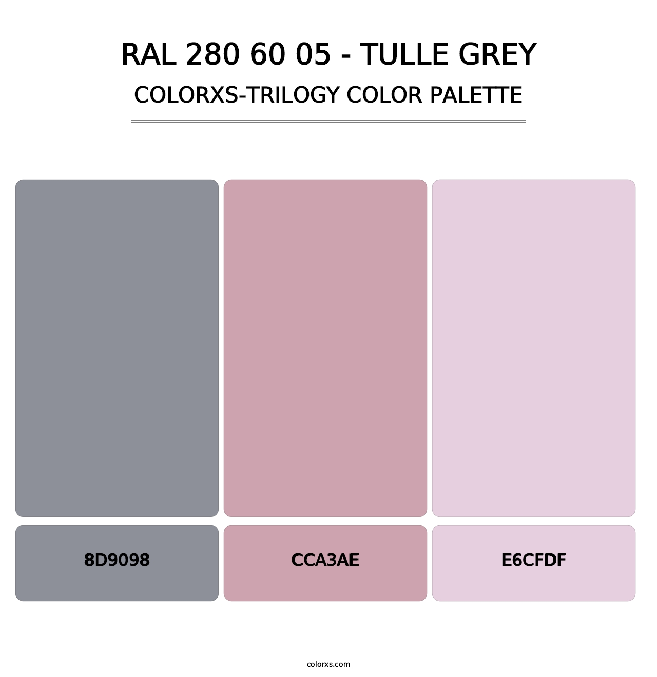 RAL 280 60 05 - Tulle Grey - Colorxs Trilogy Palette
