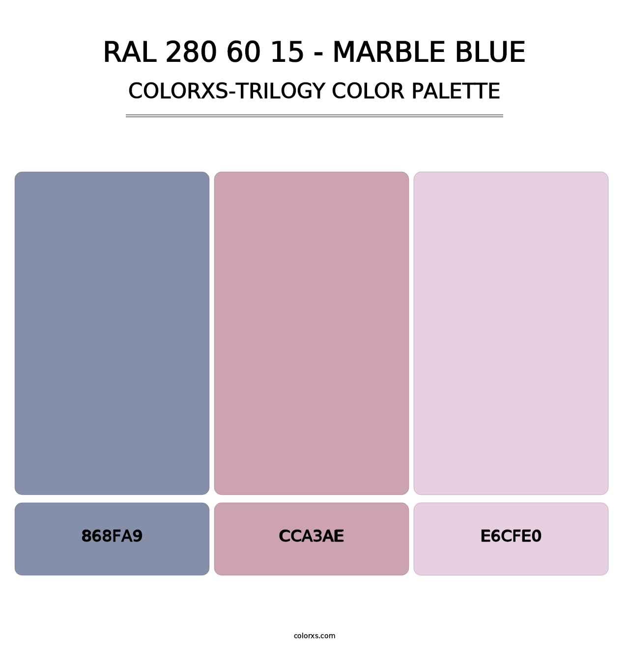 RAL 280 60 15 - Marble Blue - Colorxs Trilogy Palette