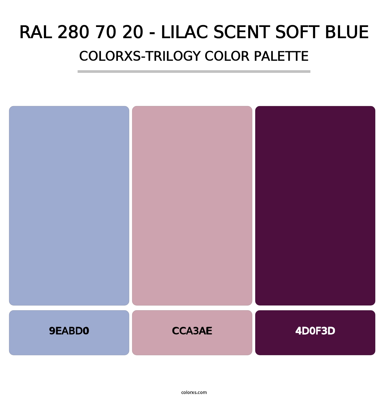 RAL 280 70 20 - Lilac Scent Soft Blue - Colorxs Trilogy Palette