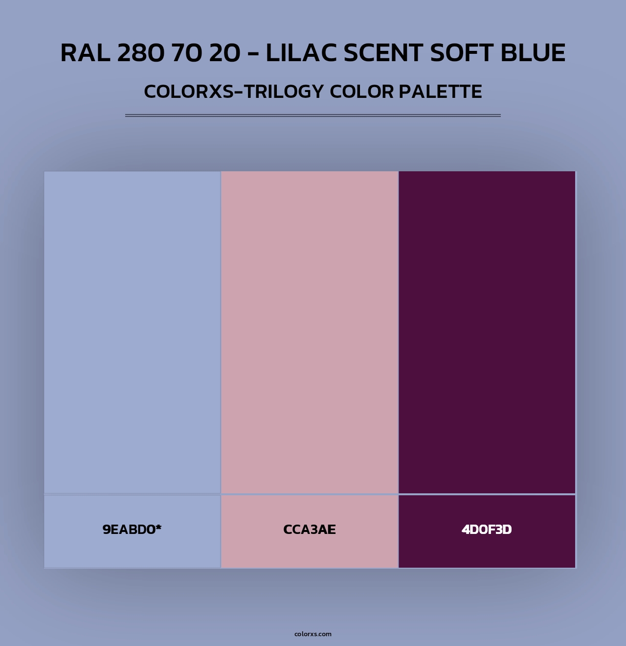 RAL 280 70 20 - Lilac Scent Soft Blue - Colorxs Trilogy Palette