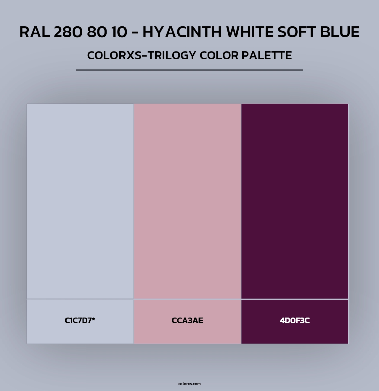 RAL 280 80 10 - Hyacinth White Soft Blue - Colorxs Trilogy Palette
