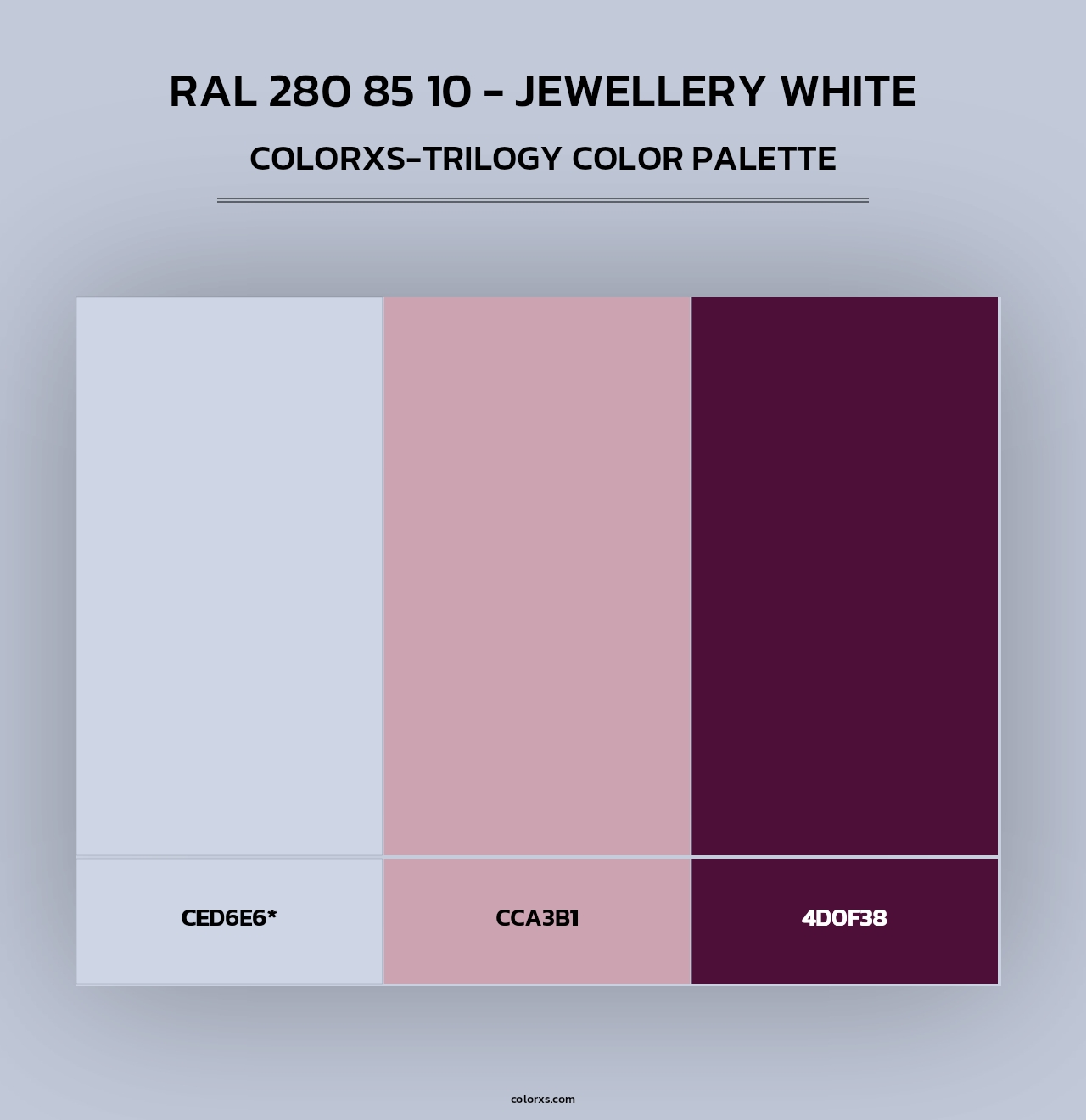 RAL 280 85 10 - Jewellery White - Colorxs Trilogy Palette