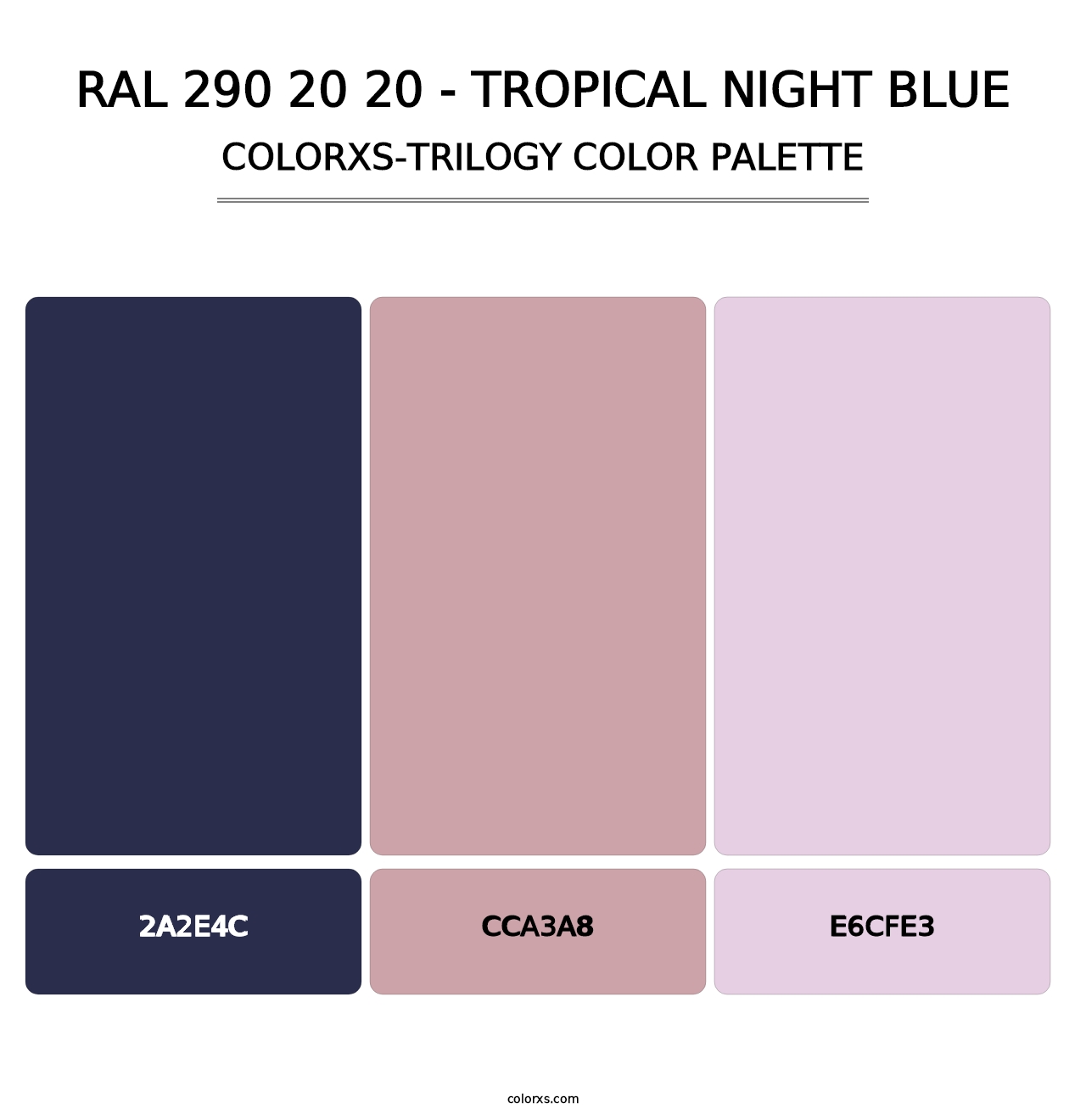 RAL 290 20 20 - Tropical Night Blue - Colorxs Trilogy Palette