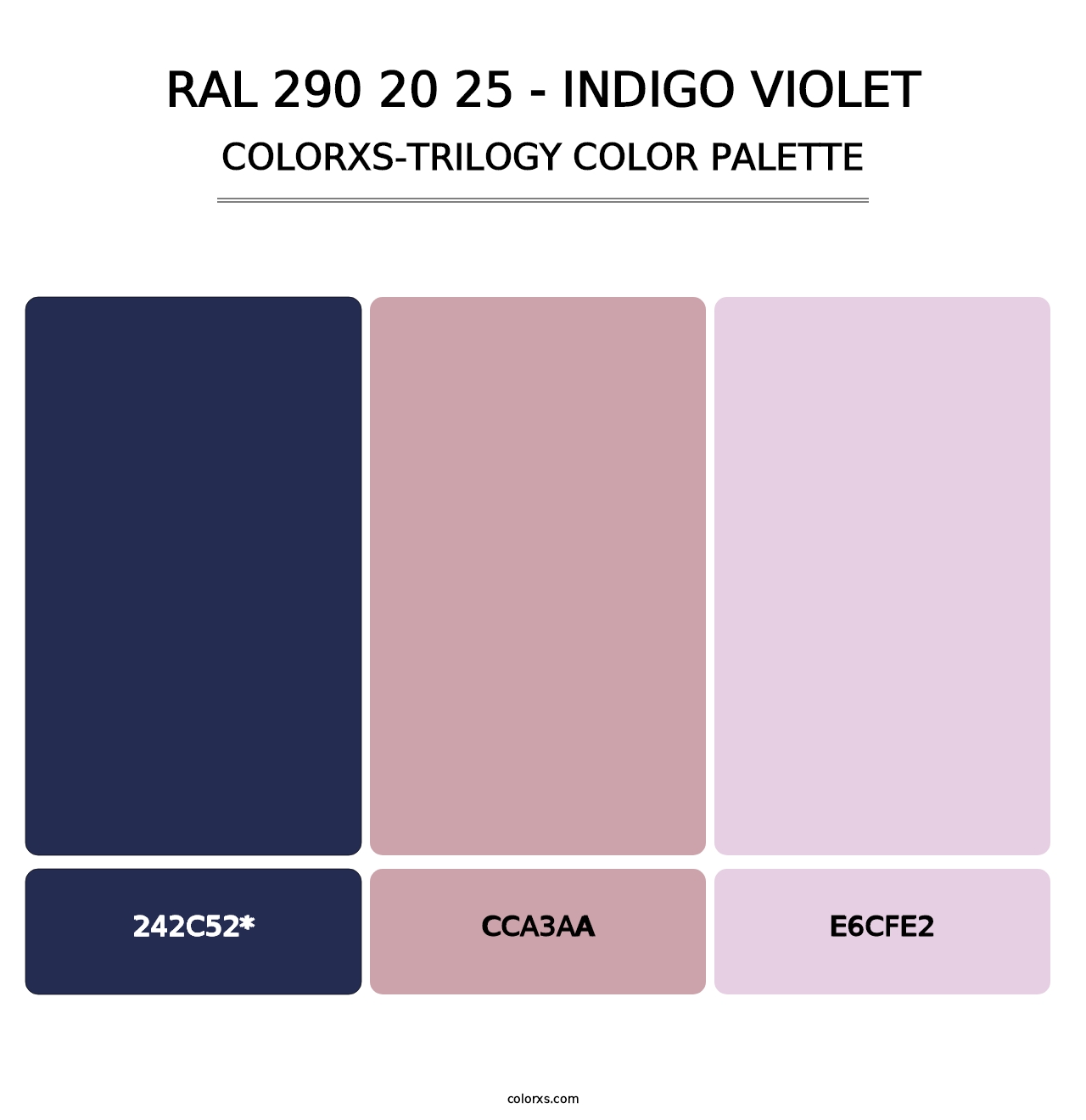 RAL 290 20 25 - Indigo Violet - Colorxs Trilogy Palette