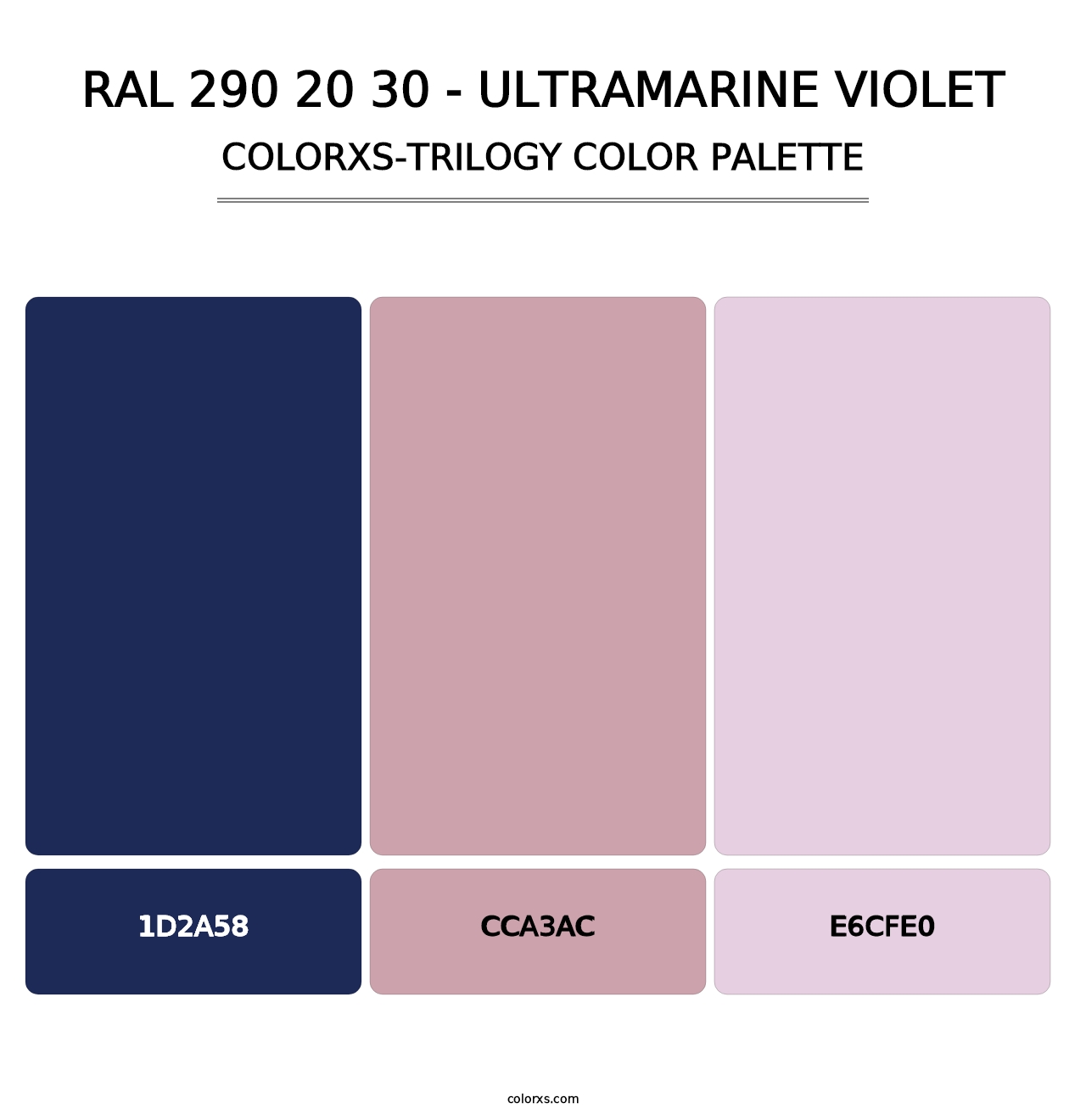 RAL 290 20 30 - Ultramarine Violet - Colorxs Trilogy Palette