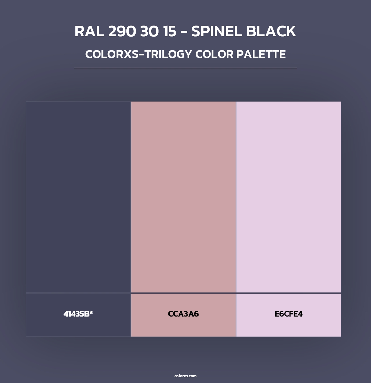 RAL 290 30 15 - Spinel Black - Colorxs Trilogy Palette
